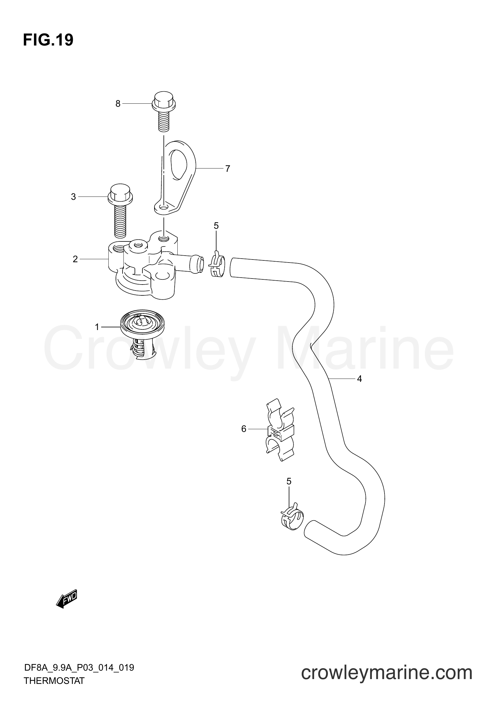 Suzuki Marine DF9.9A 410001~ - THERMOSTAT