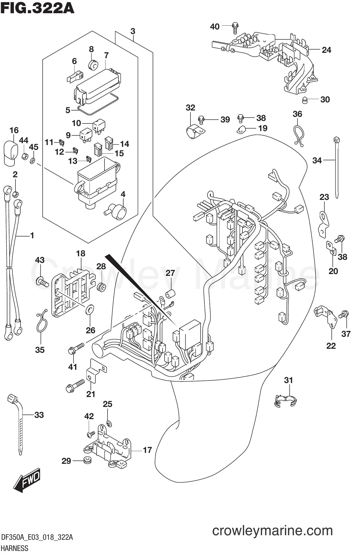 Suzuki Marine DF350A 810001~ - HARNESS