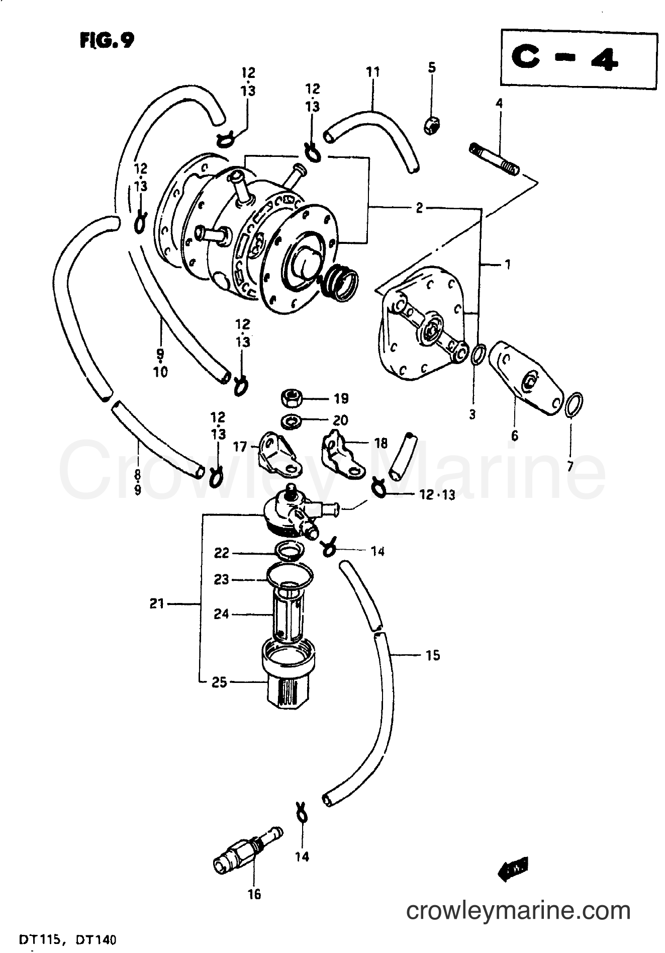 Suzuki Marine DT140 - FUEL PUMP