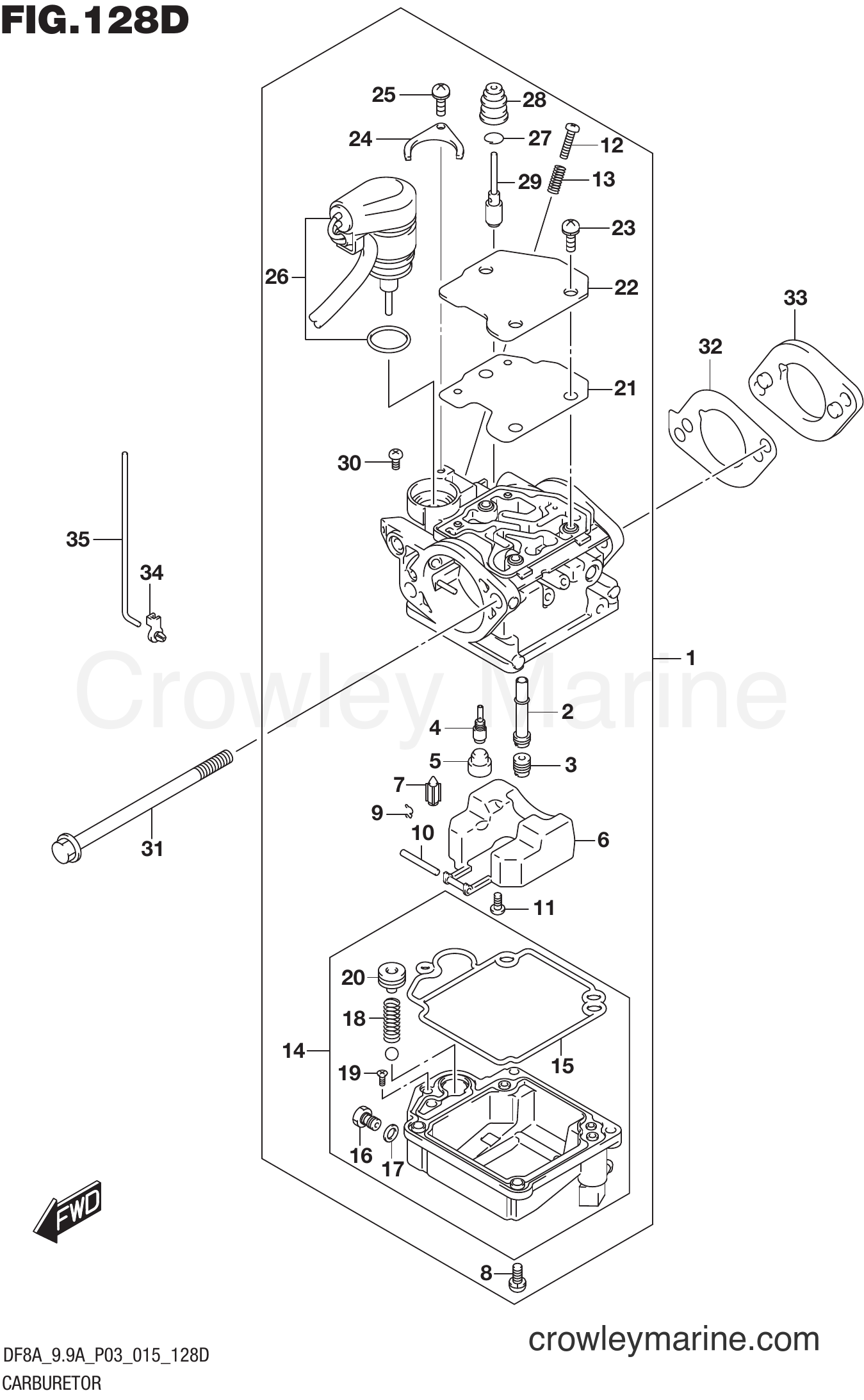 Suzuki Marine DF8A 510001~ - CARBURETOR (DF9.9AR P03)