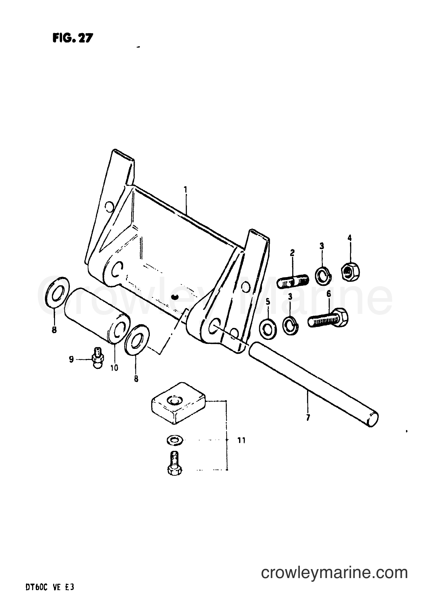 Suzuki Marine DT60 - CYLINDER SUPPORT