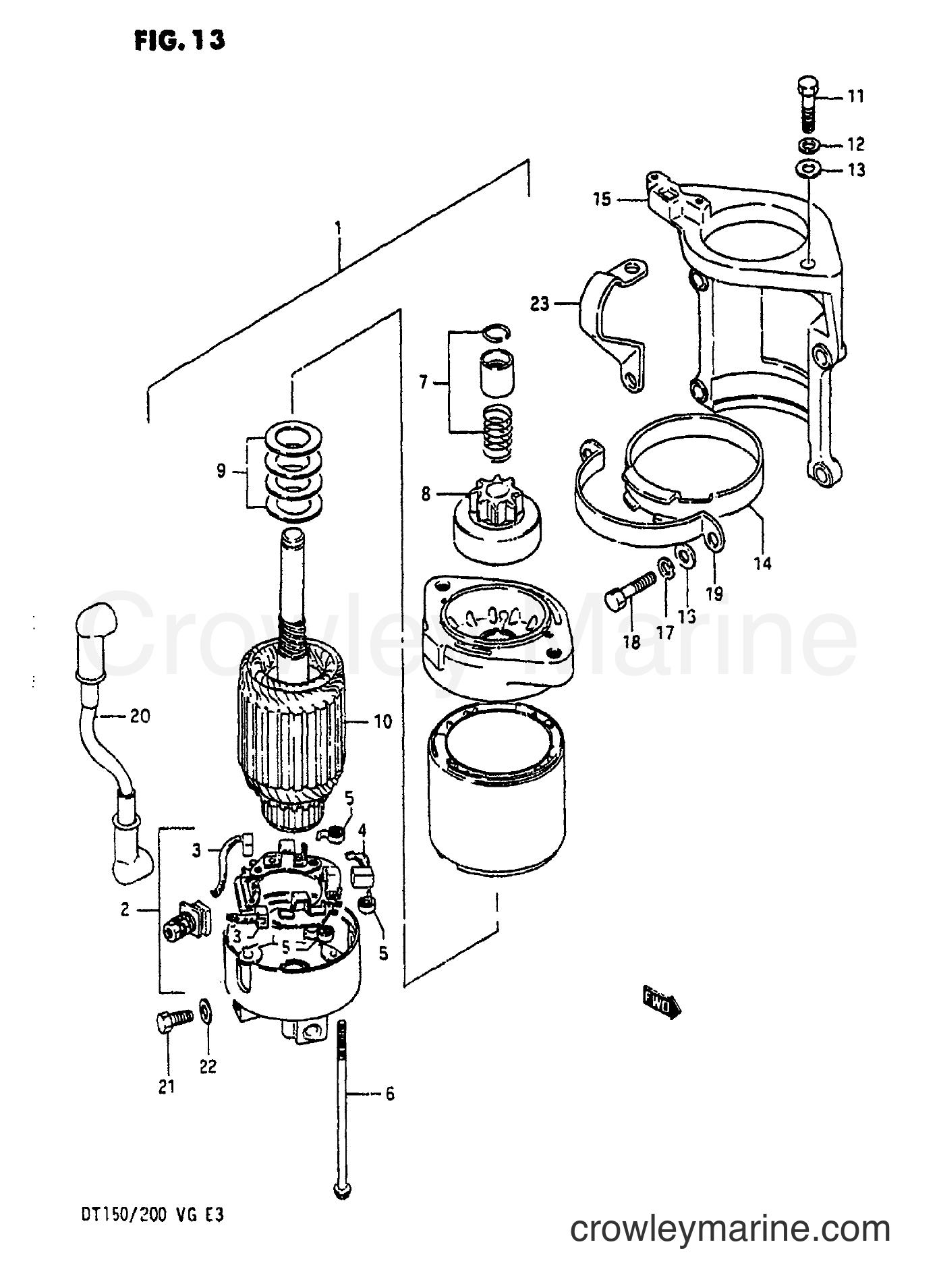 Suzuki Marine DT150SS - STARTING MOTOR