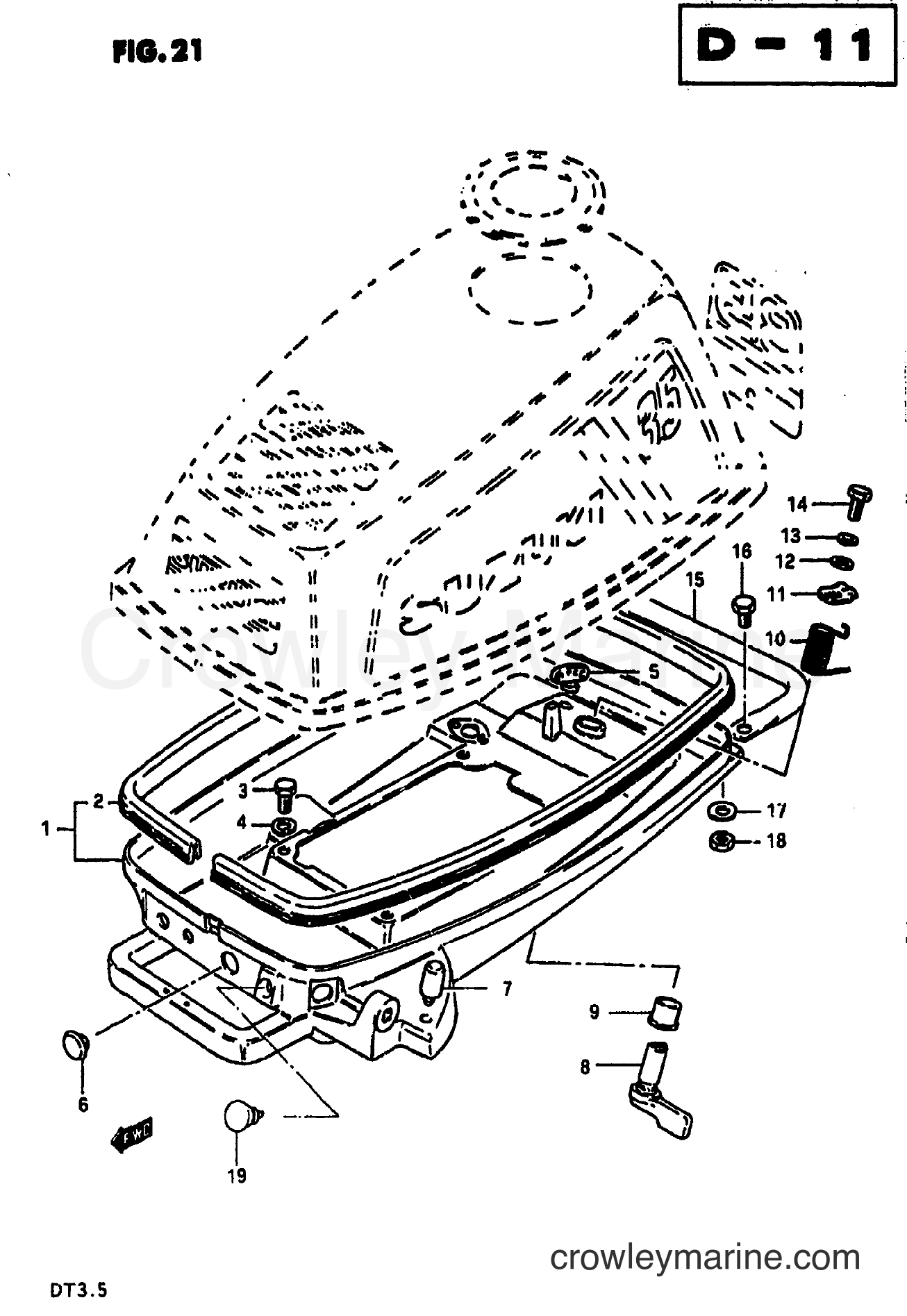 Suzuki Marine DT3.5 - LOWER COVER