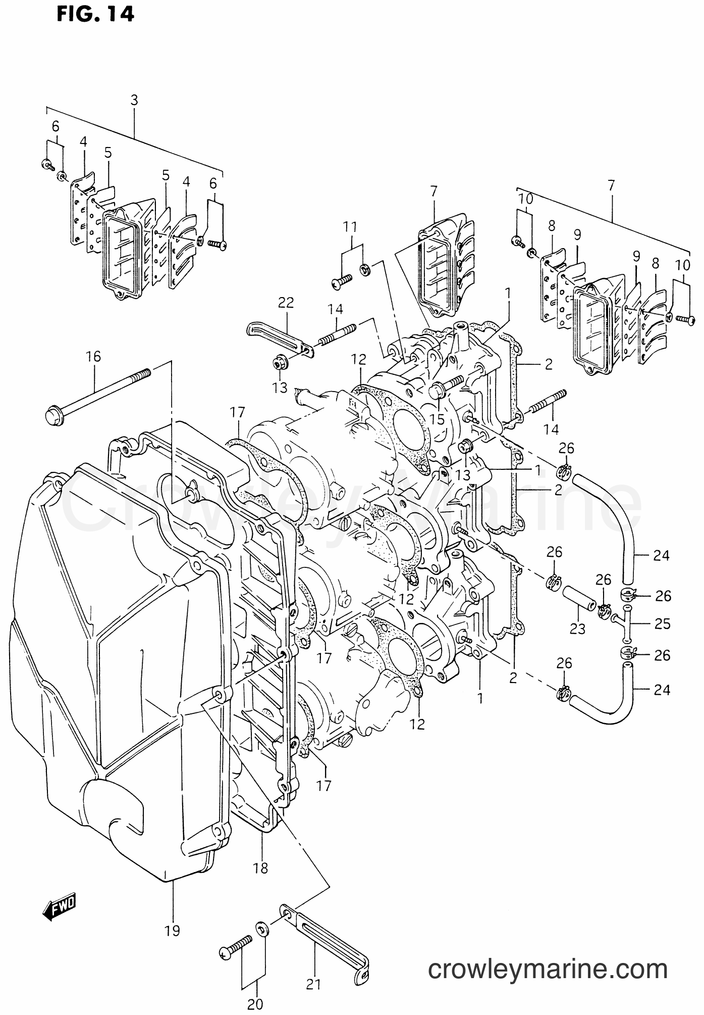 Suzuki Marine DT225 - INLET CASE