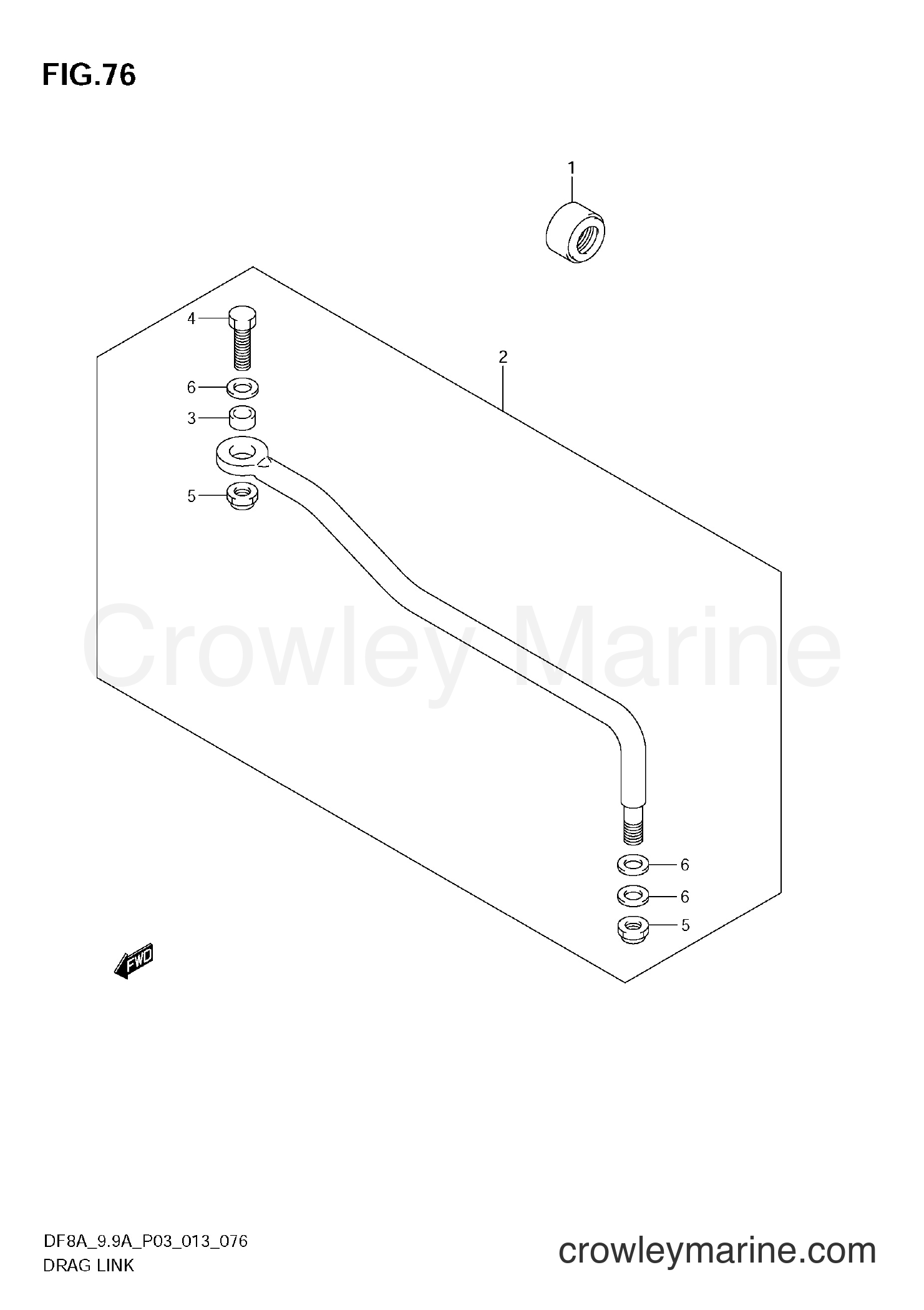 Suzuki Marine DF8A 310001~ - DRAG LINK (DF9,9AR E03)
