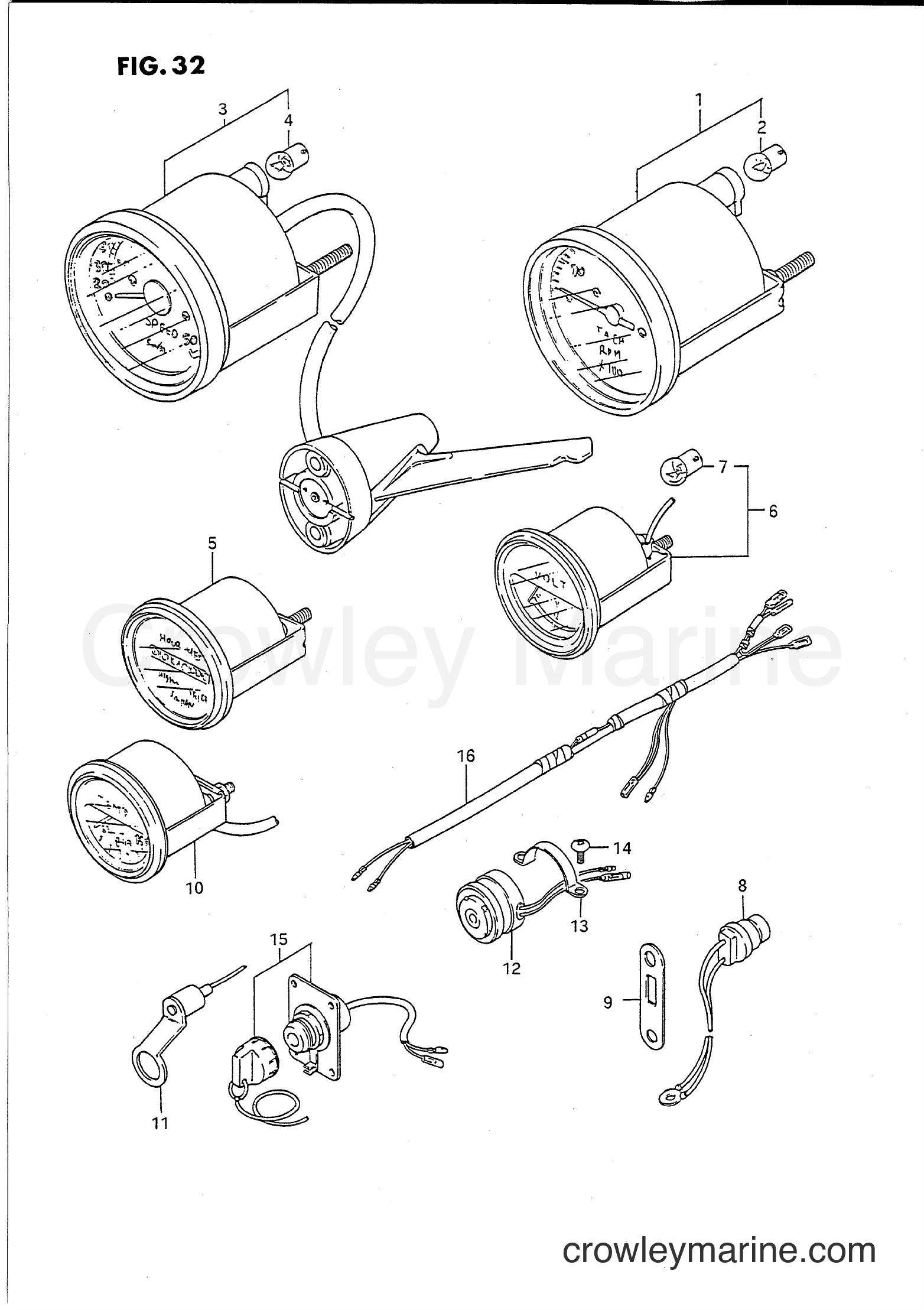 Suzuki Marine PU40 - OPTIONAL : METER