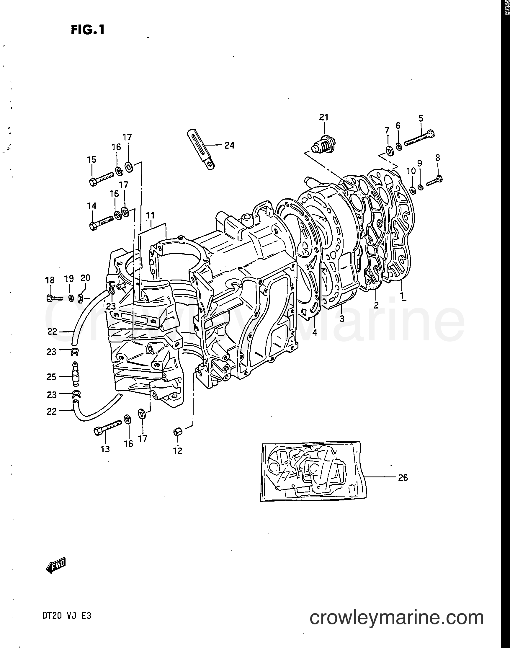 Suzuki Marine DT20 - CYLINDER