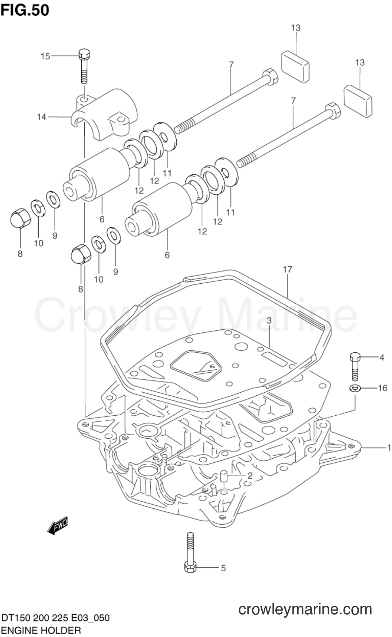 Suzuki Marine DT200G - ENGINE HOLDER