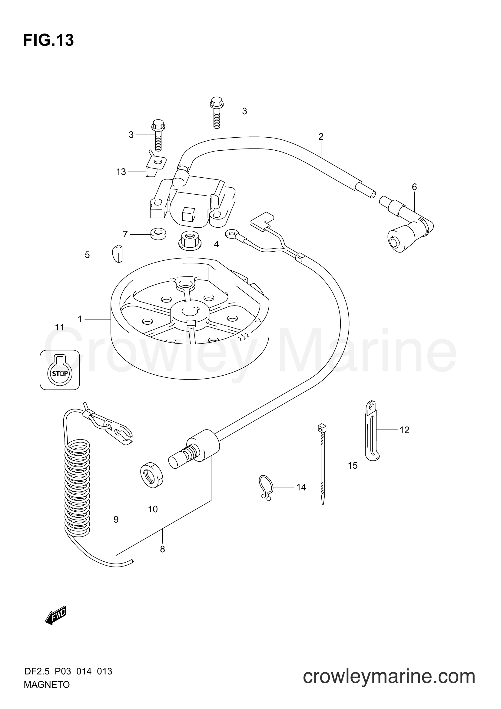 Suzuki Marine DF2.5 00252F-410001~ - MAGNETO