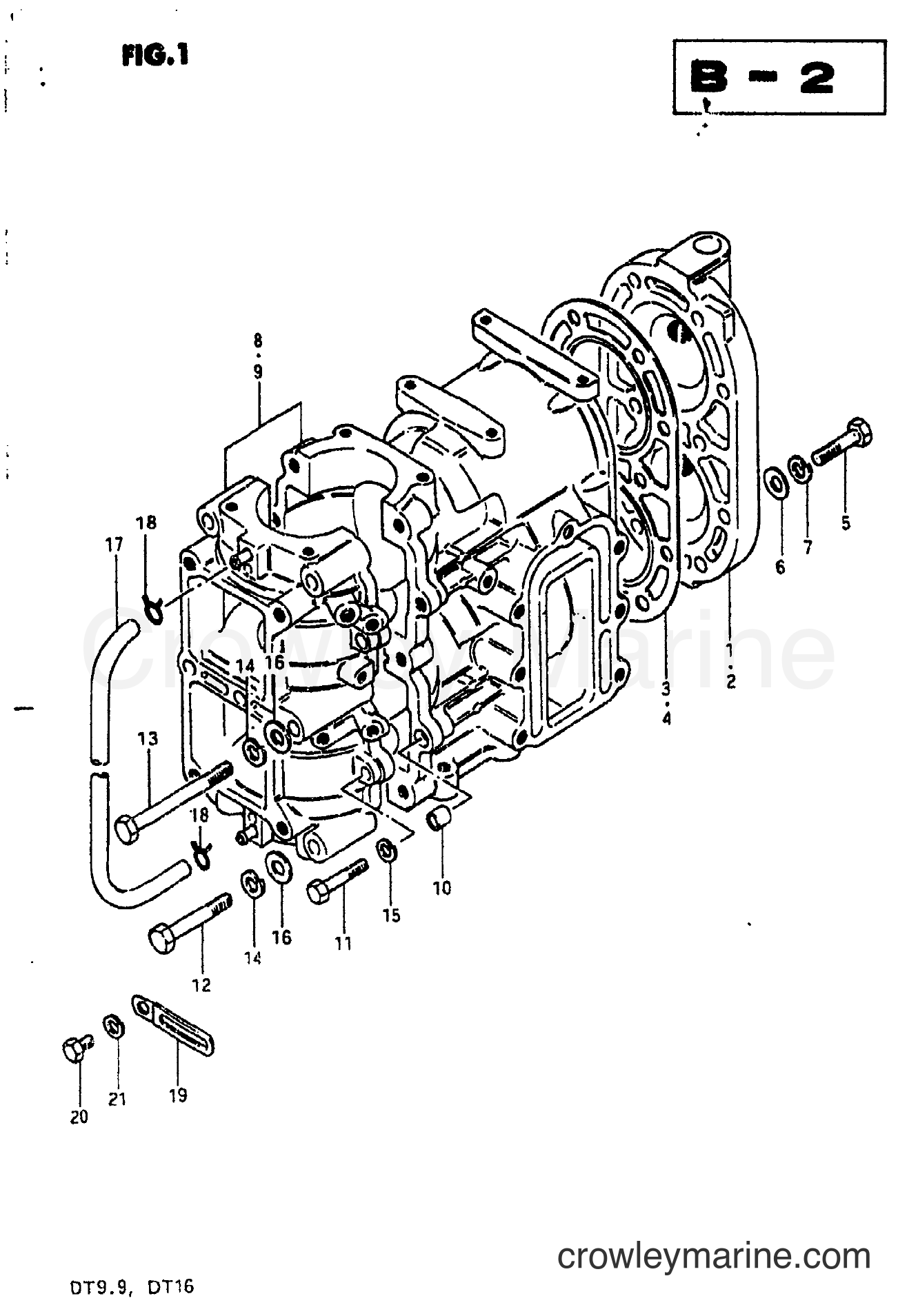 Suzuki Marine DT16P - CYLINDER