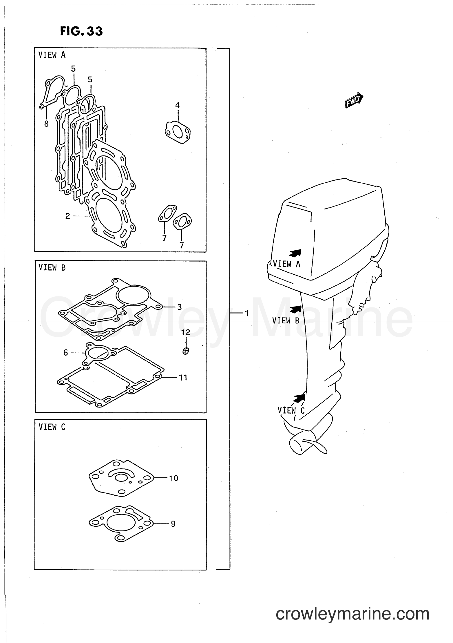 Suzuki Marine DT15C - OPT : GASKET SET
