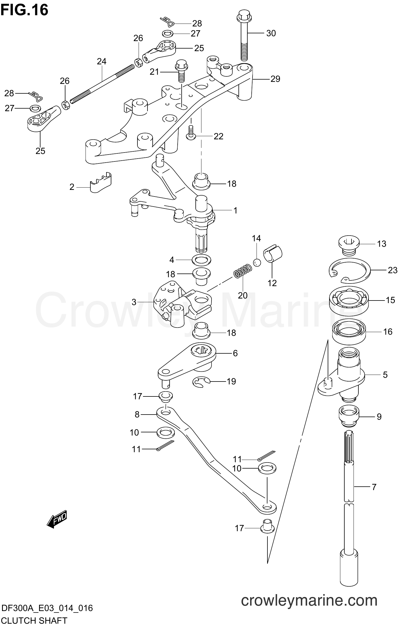 Suzuki Marine DF250AP 410001~ - CLUTCH SHAFT