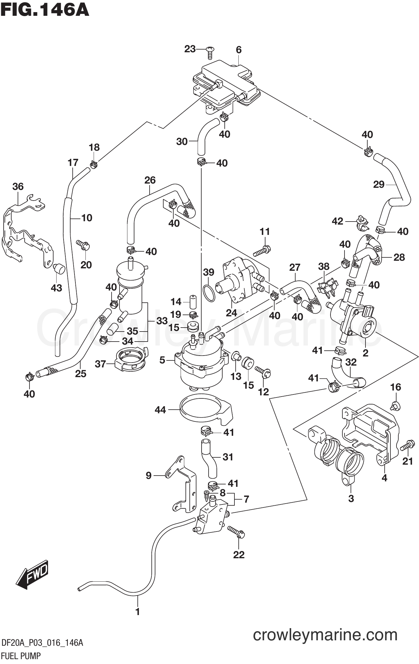 Suzuki Marine DF15A 610001~ - FUEL PUMP
