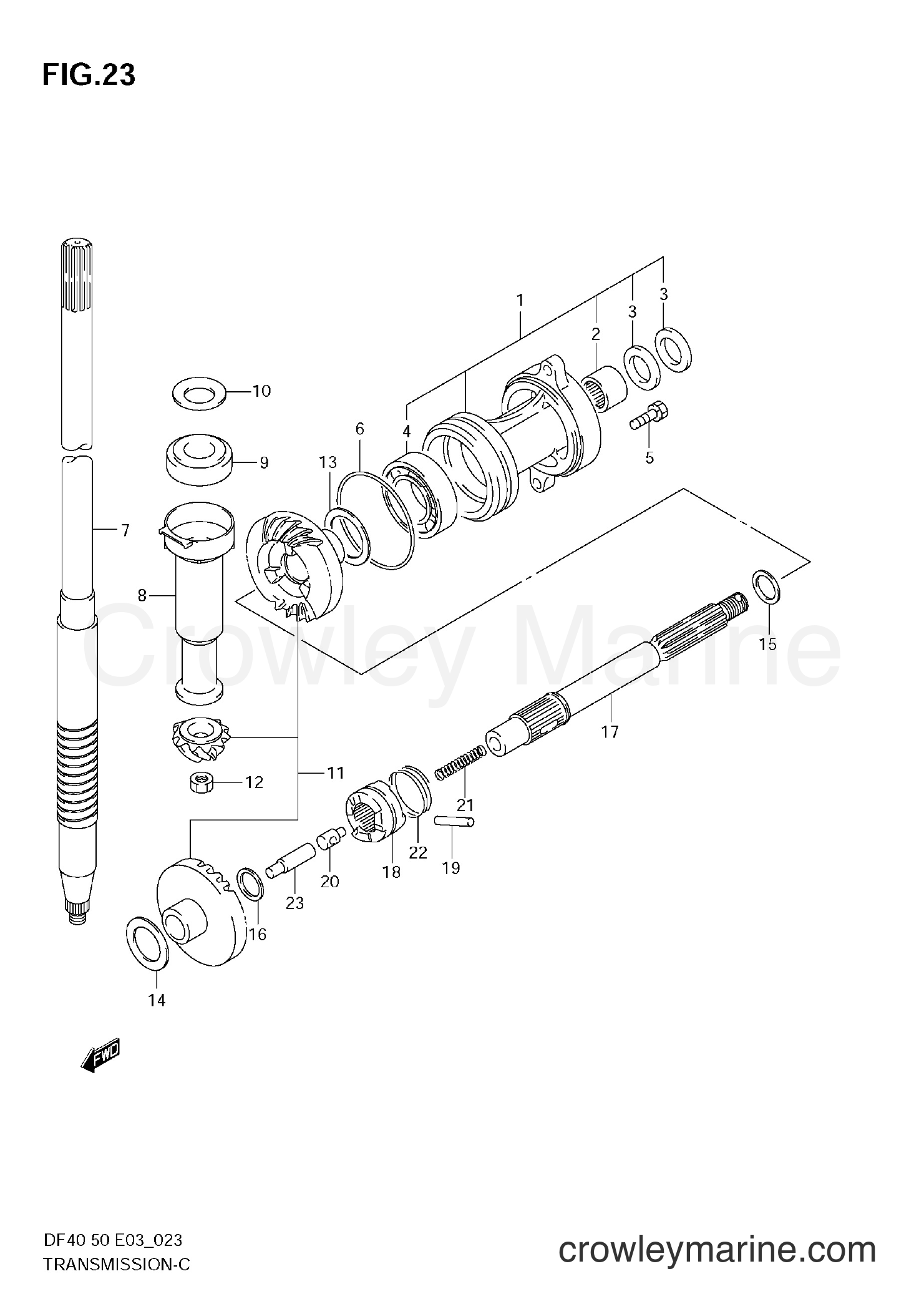 Suzuki Marine DF50 - TRANSMISSION (SEE NOTE)