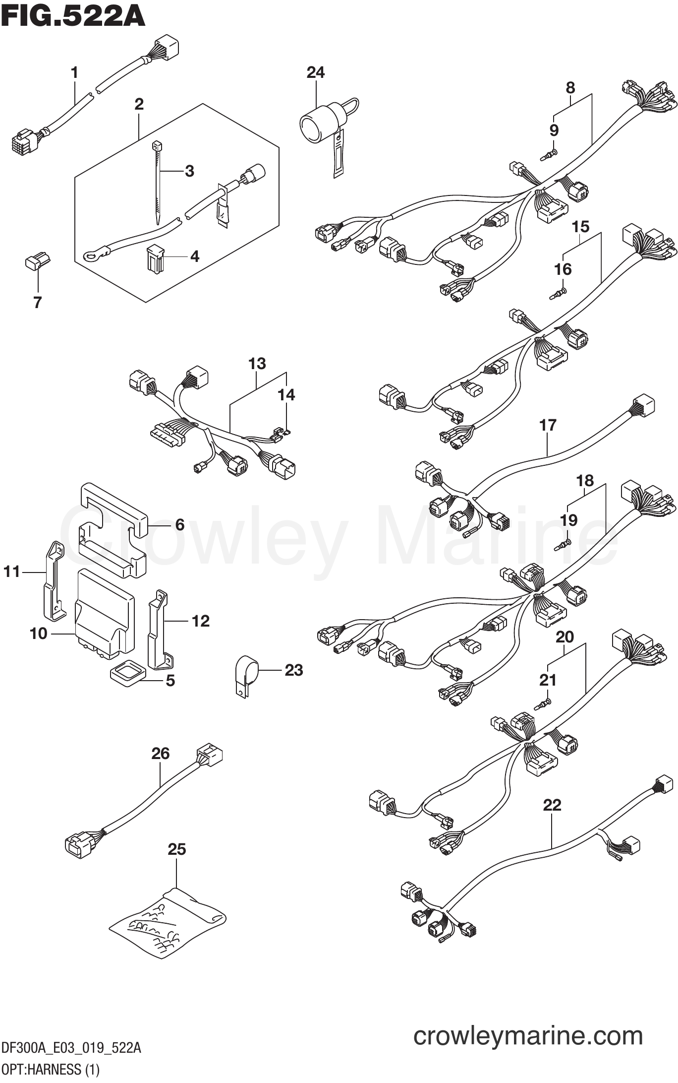 Suzuki Marine DF300AP 910001~ - OPT:HARNESS (1)