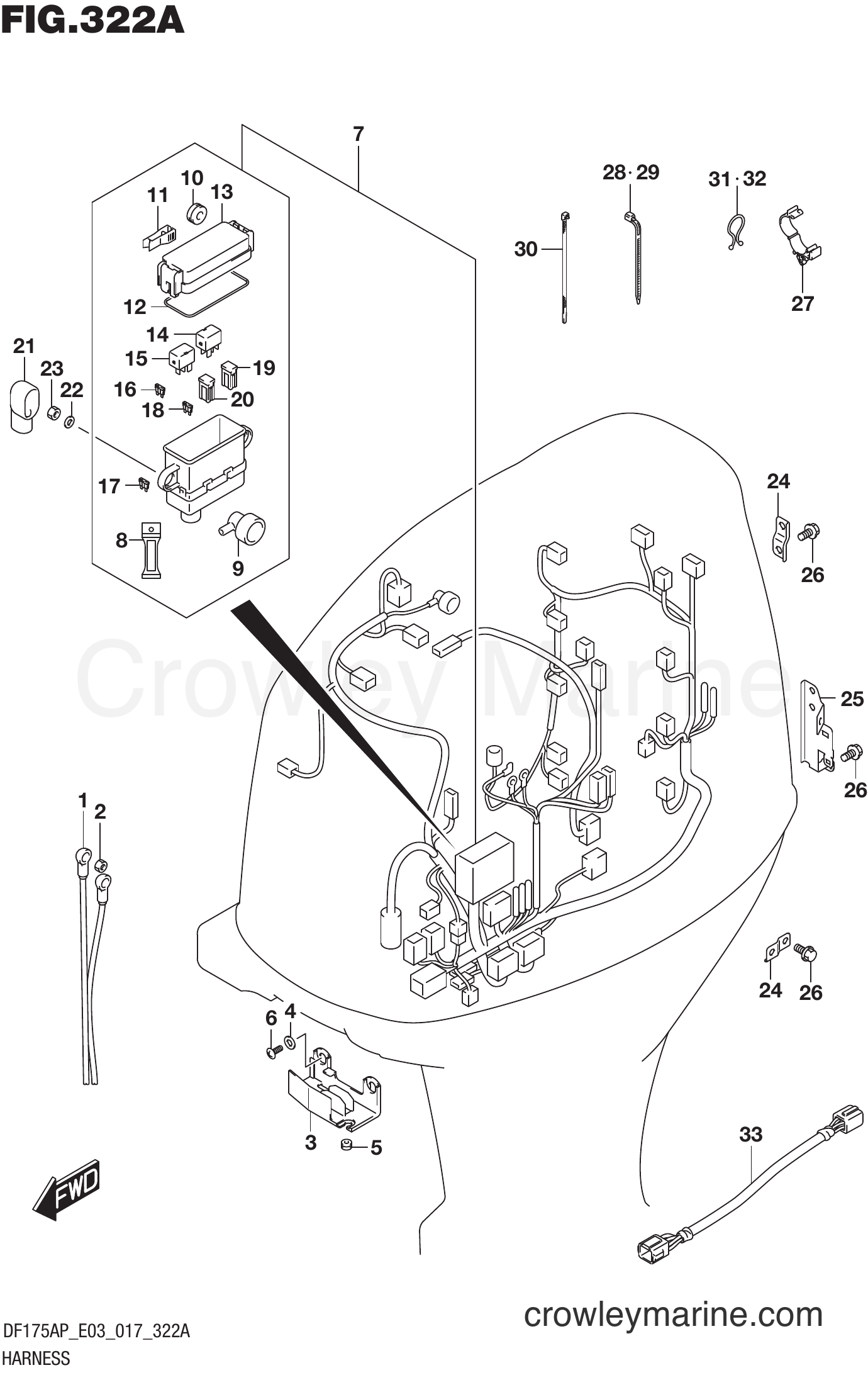 Suzuki Marine DF150AP 710001~ - HARNESS
