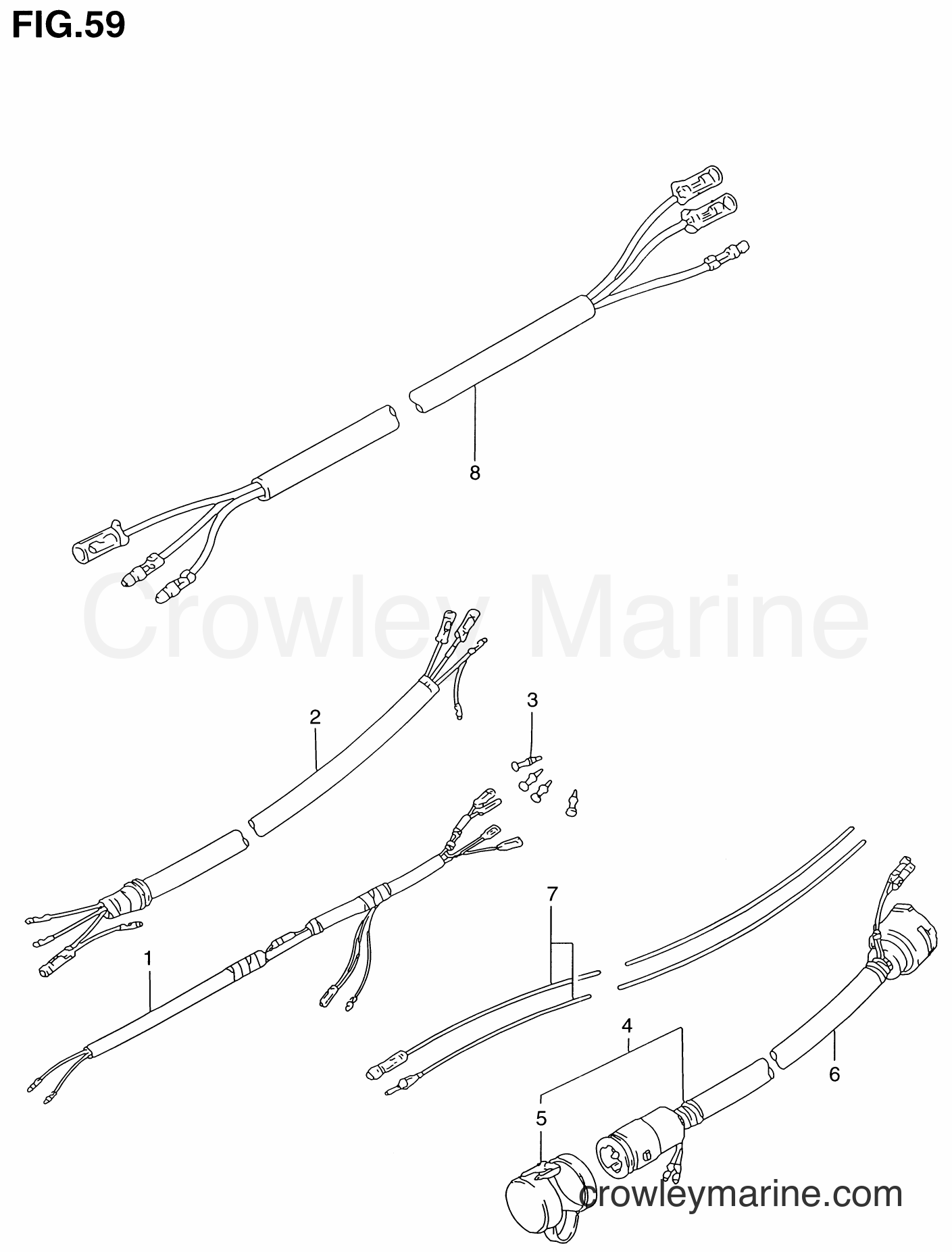 1986 Two-Stroke Outboard 115 - DT115 - OPT : WIRING HARNESS