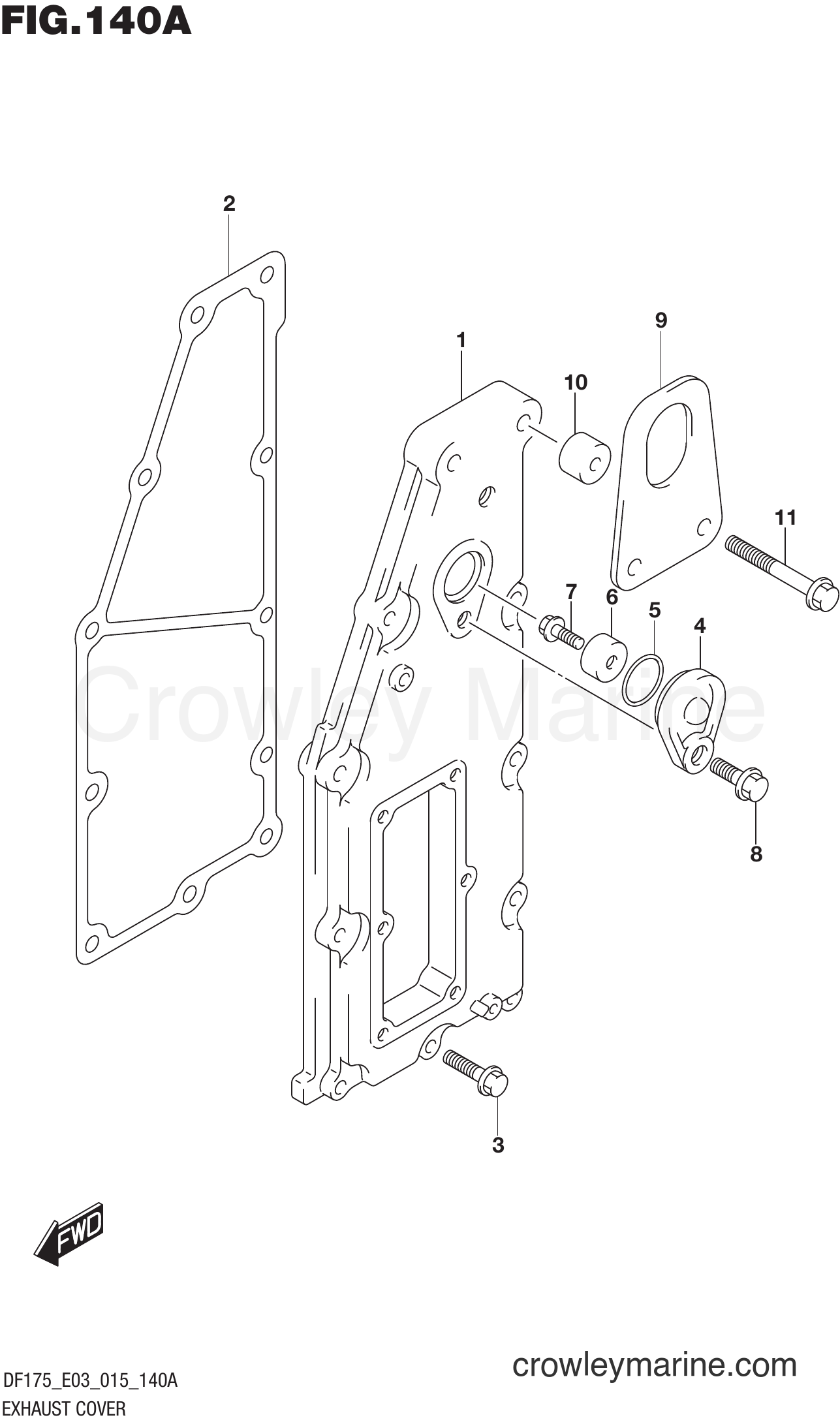 Suzuki Marine DF150 51001~ - EXHAUST COVER