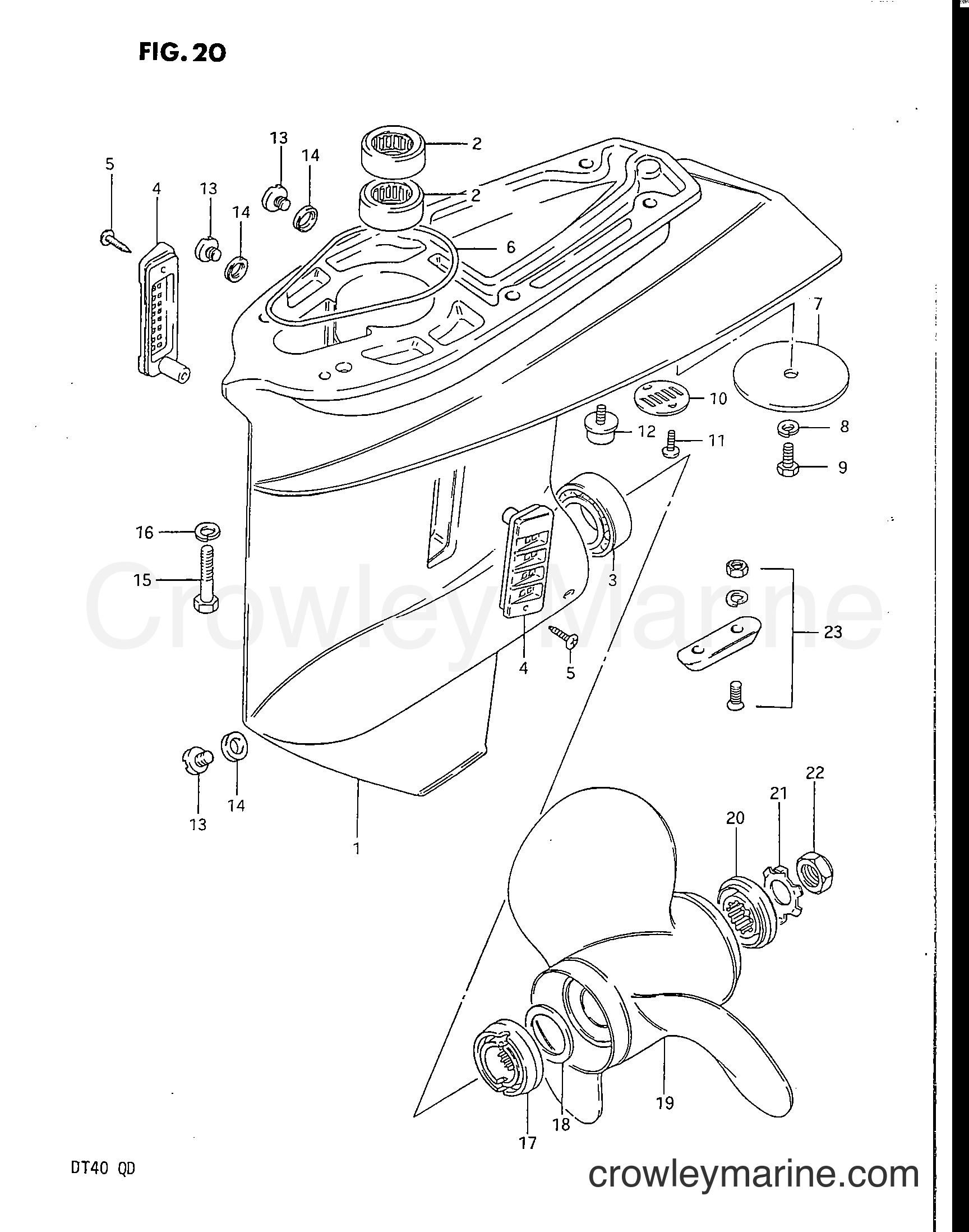 Suzuki Marine DT40 - GEAR CASE