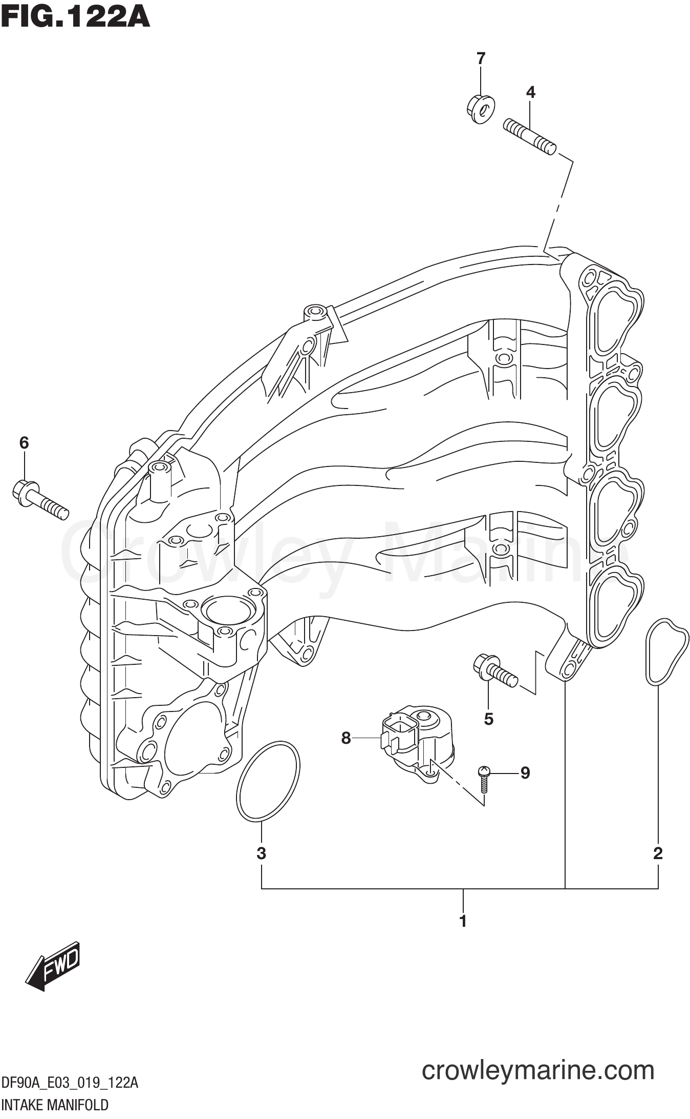 Suzuki Marine DF90A 910001~ - INTAKE MANIFOLD