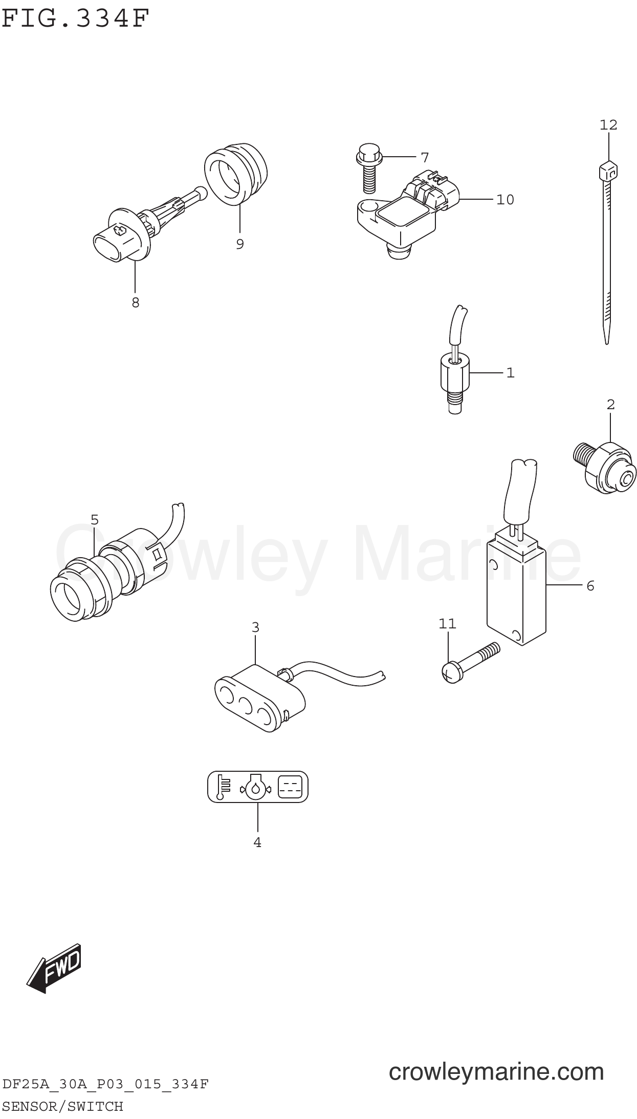 Suzuki Marine DF25AT 510001~ - SENSOR/SWITCH (DF30ATH P03)