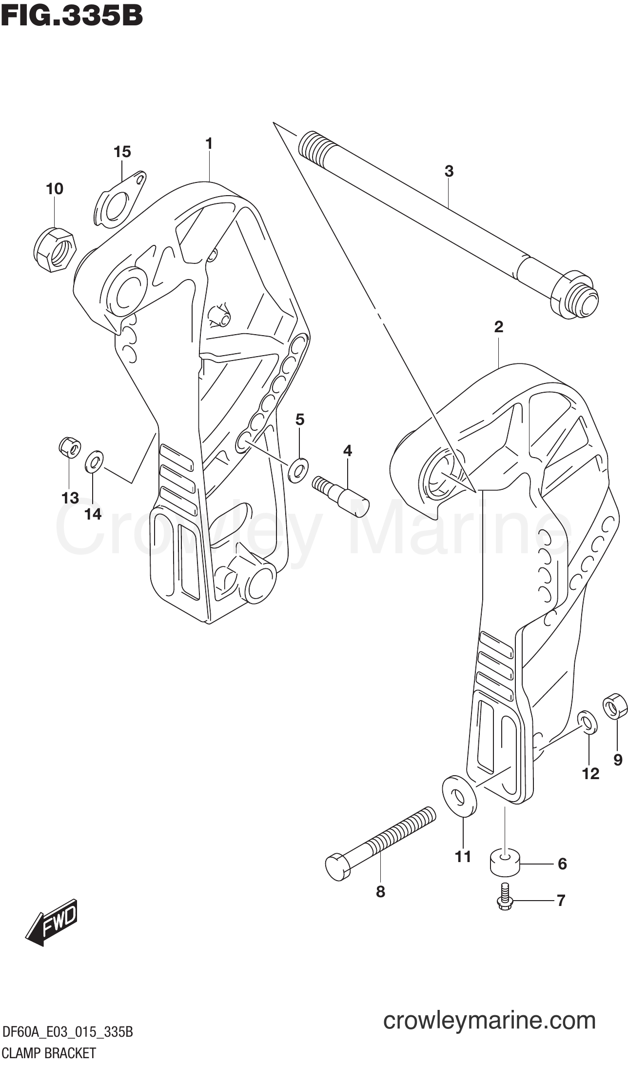 Suzuki Marine DF50AT 510001~ - CLAMP BRACKET (DF50A E03)