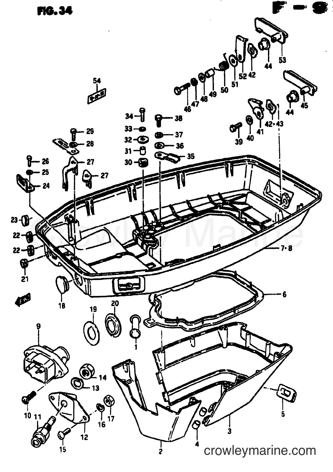 Suzuki Marine DT50 - LOWER COVER