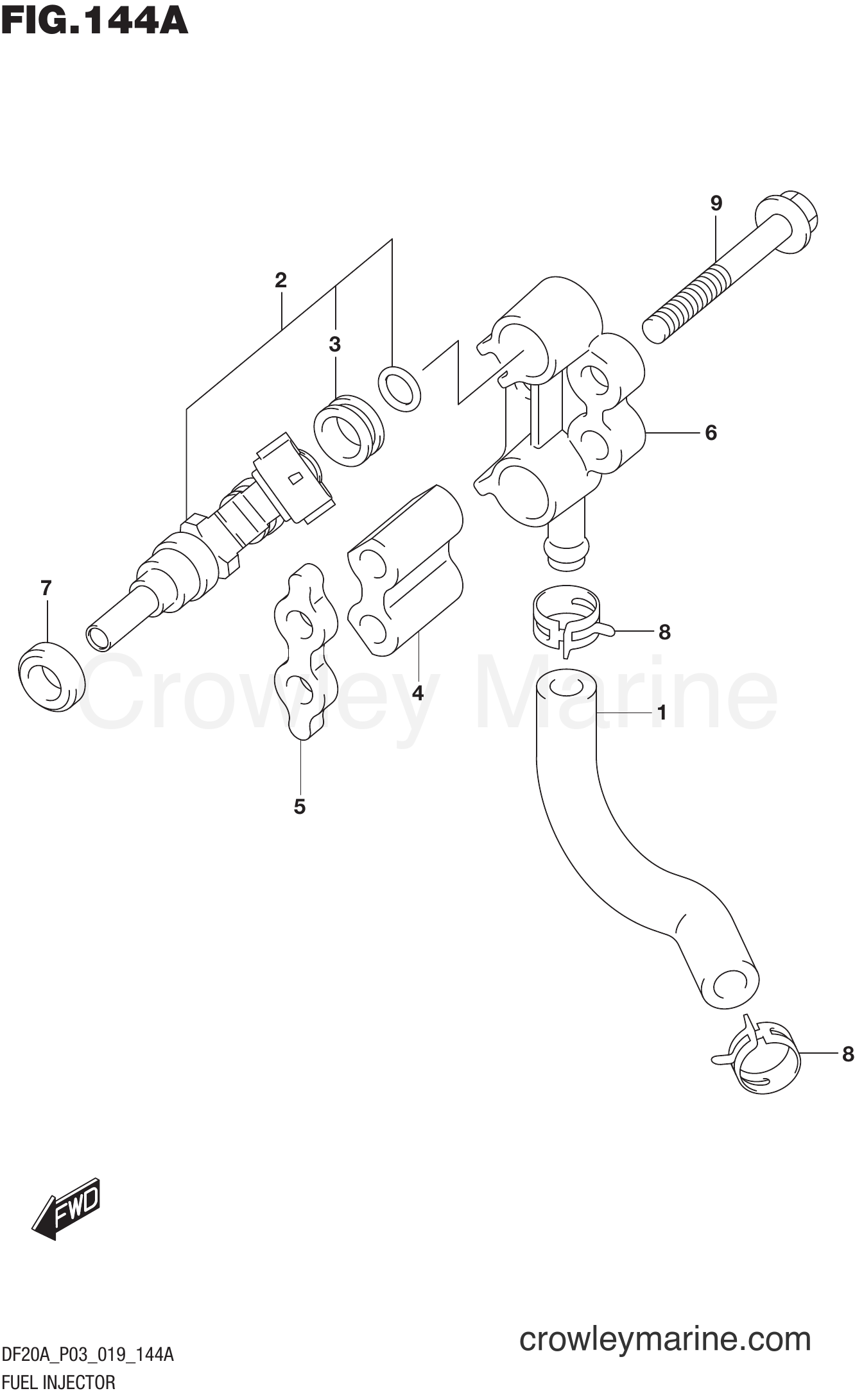 Suzuki Marine DF20AT 910001~ - FUEL INJECTOR