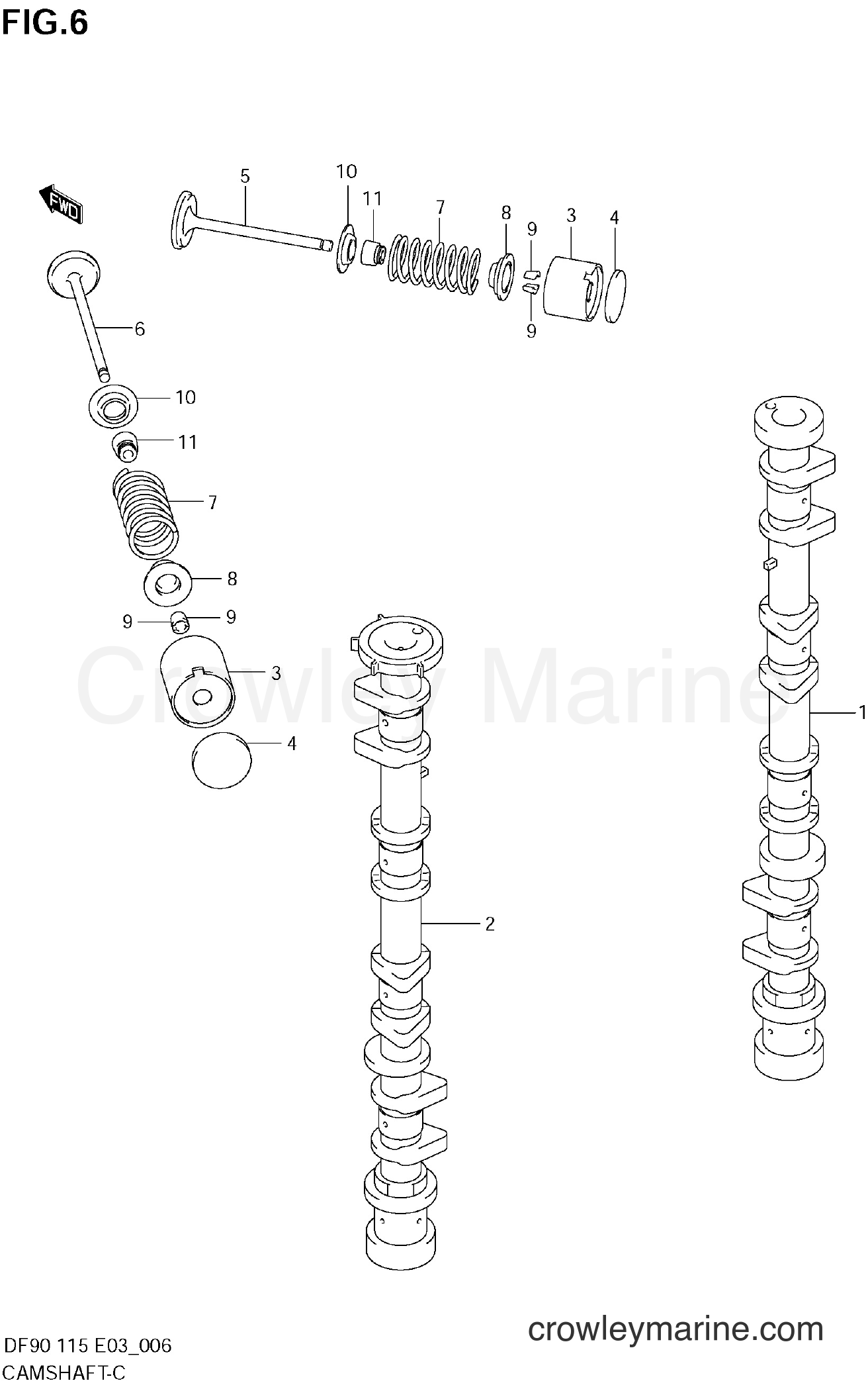 2002 Four-Stroke Outboard 115 - DF115 - CAMSHAFT