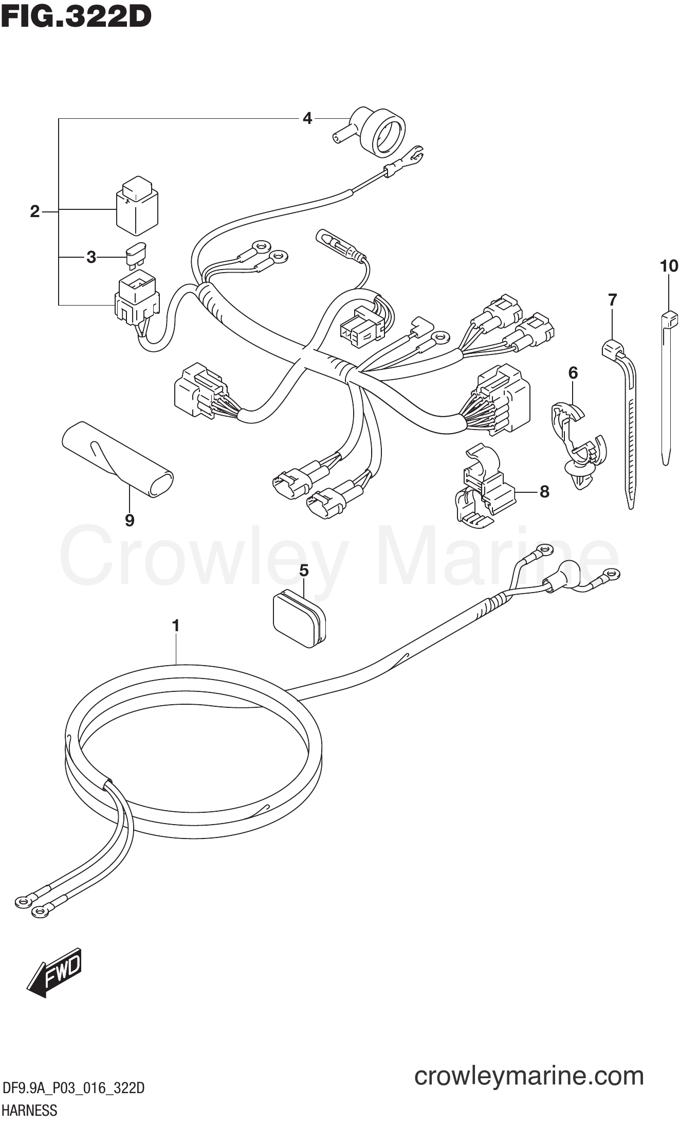 Suzuki Marine DF8AR 610001~ - HARNESS (DF9.9AR P03)