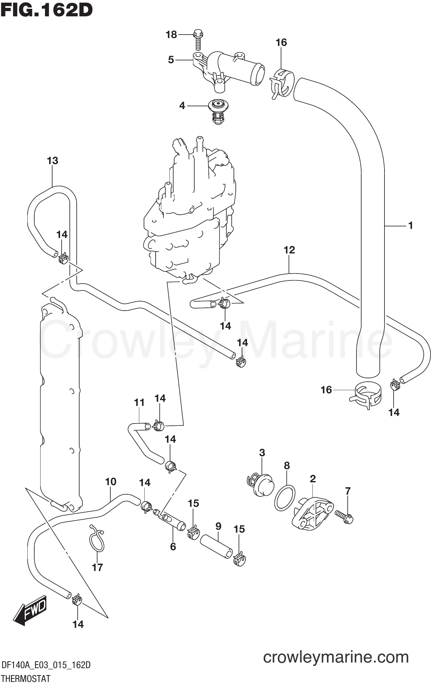 Suzuki Marine DF140AZ 510001~ - THERMOSTAT (DF140AT E03)