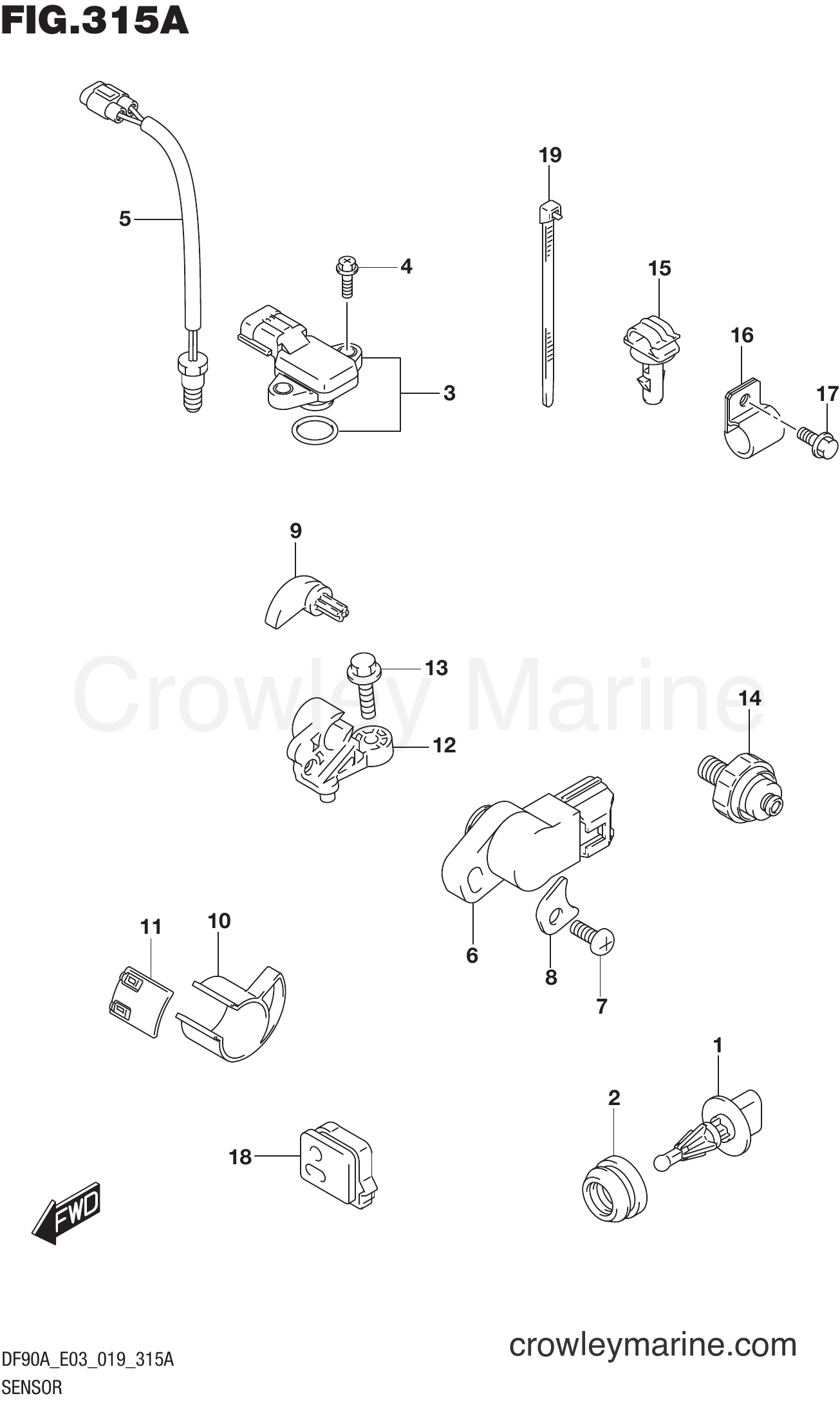 Suzuki Marine DF70A 910001~ - SENSOR