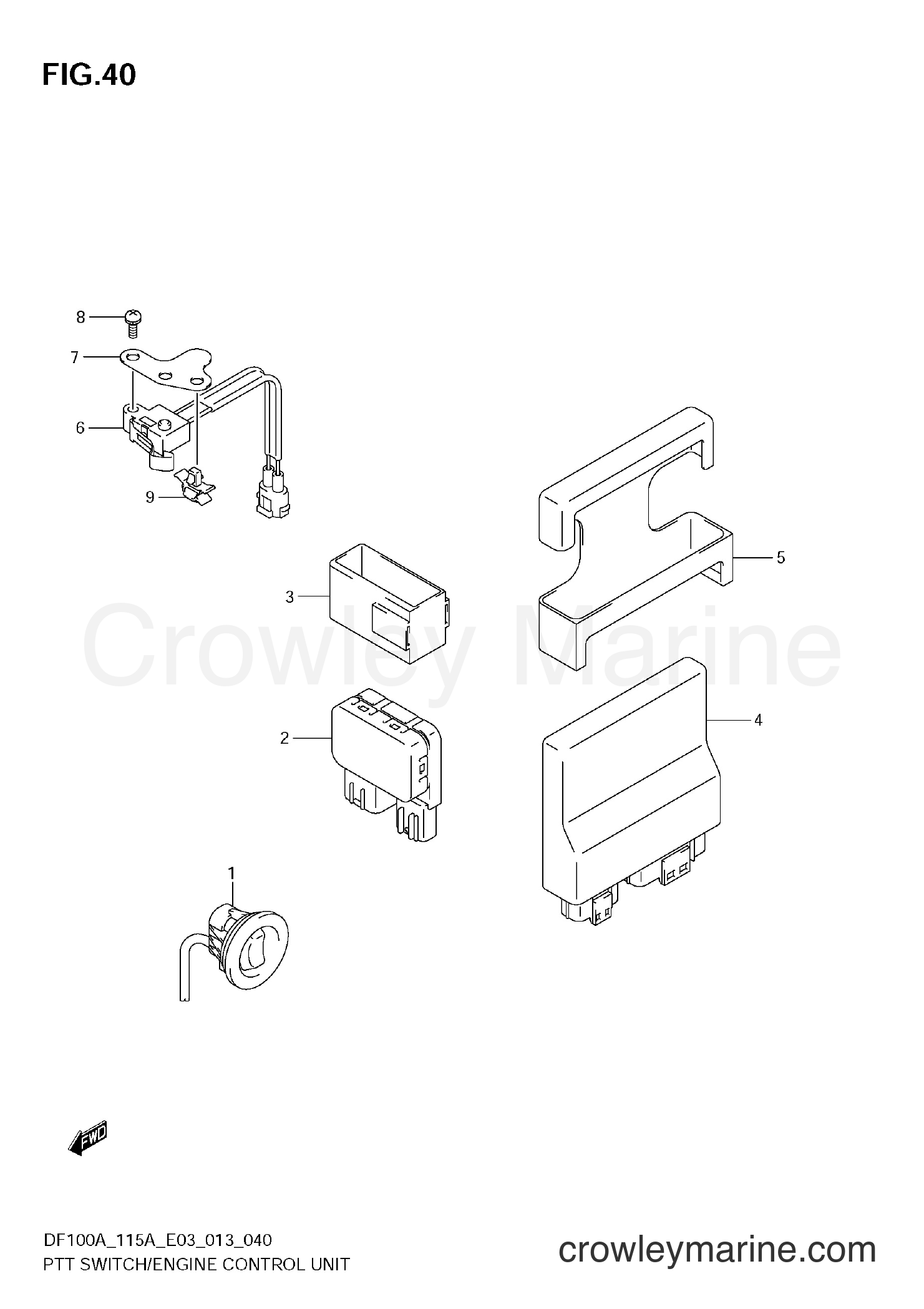 Suzuki Marine DF115A 310001~ - PTT SWITCH/ENGINE CONTROL UNIT (DF100AT E03)
