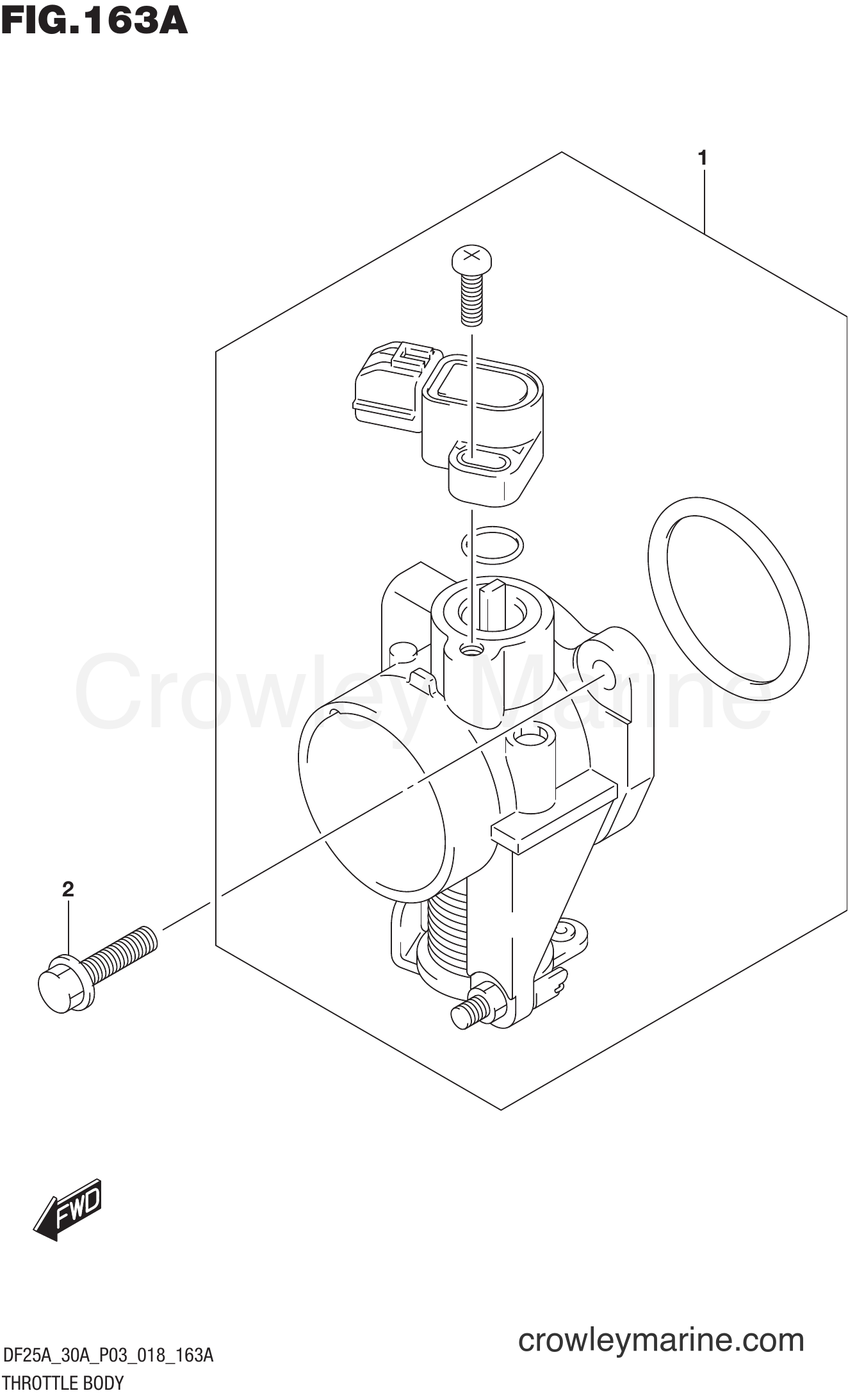 Suzuki Marine DF25AQH 810001~ - THROTTLE BODY