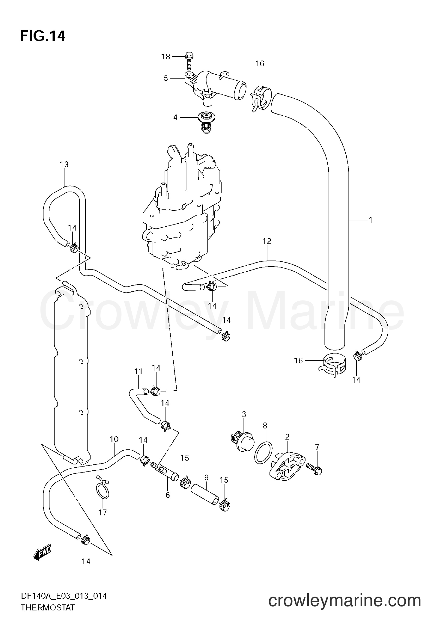 Suzuki Marine DF140A 310001~ - THERMOSTAT