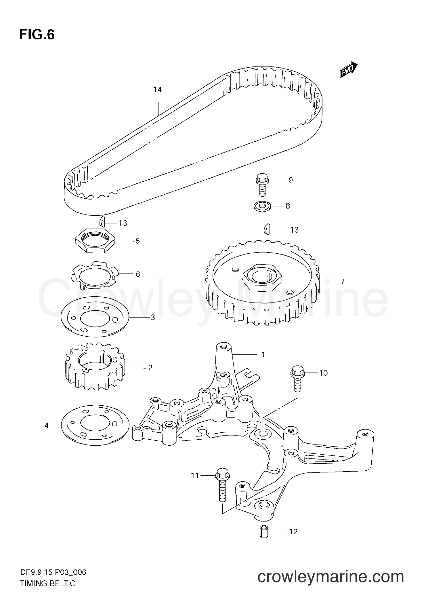 Suzuki Marine DF9.9 - TIMING BELT