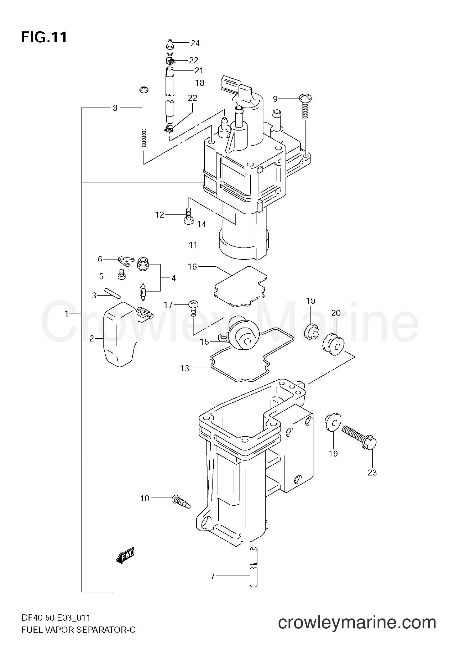 Suzuki Marine DF40 - FUEL VAPOR SEPARATOR (MODEL:99)
