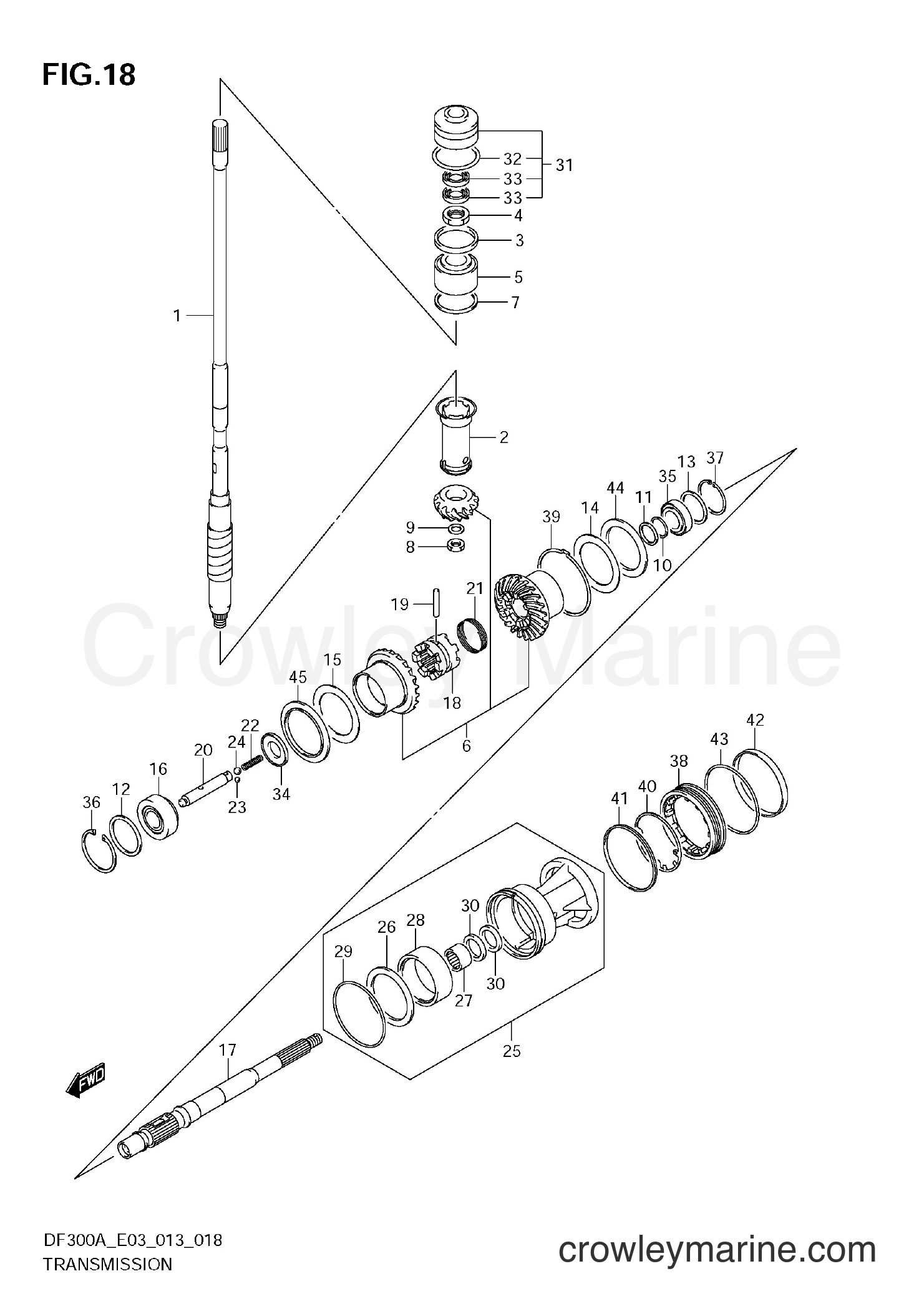 Suzuki Marine DF300AP 310001~ - TRANSMISSION