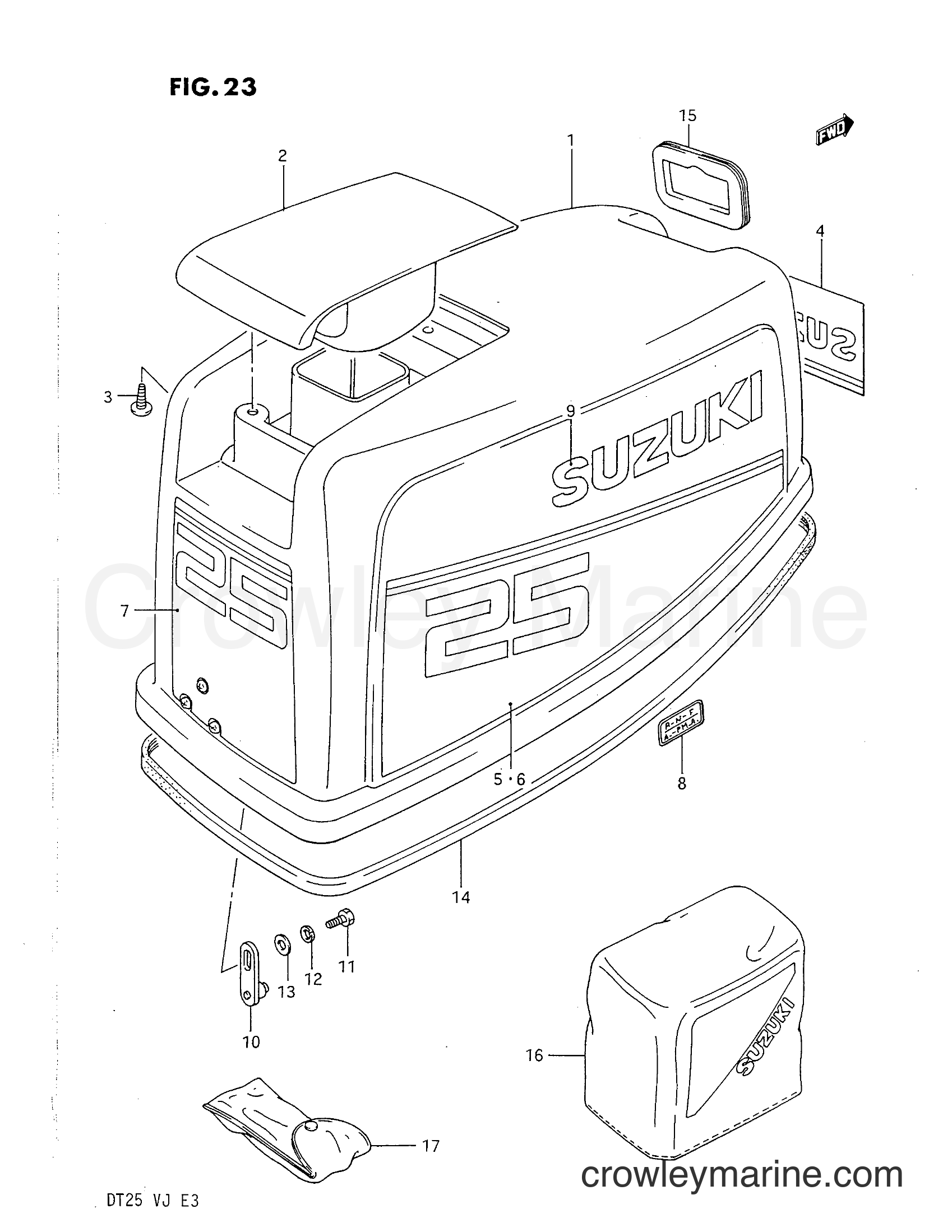 Suzuki Marine DT25 - ENGINE COVER