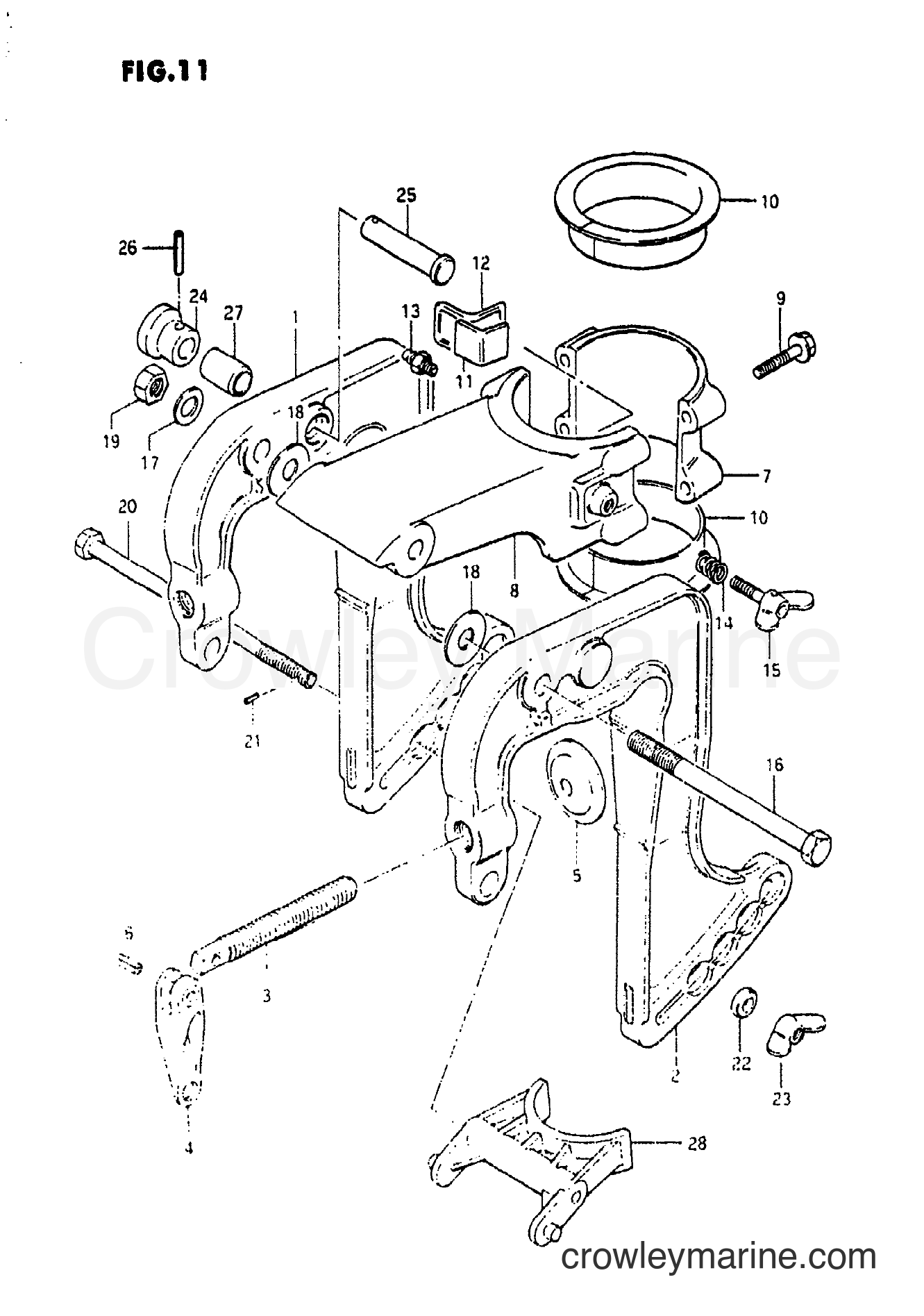 Suzuki Marine DT2.2 - CLAMP BRACKET