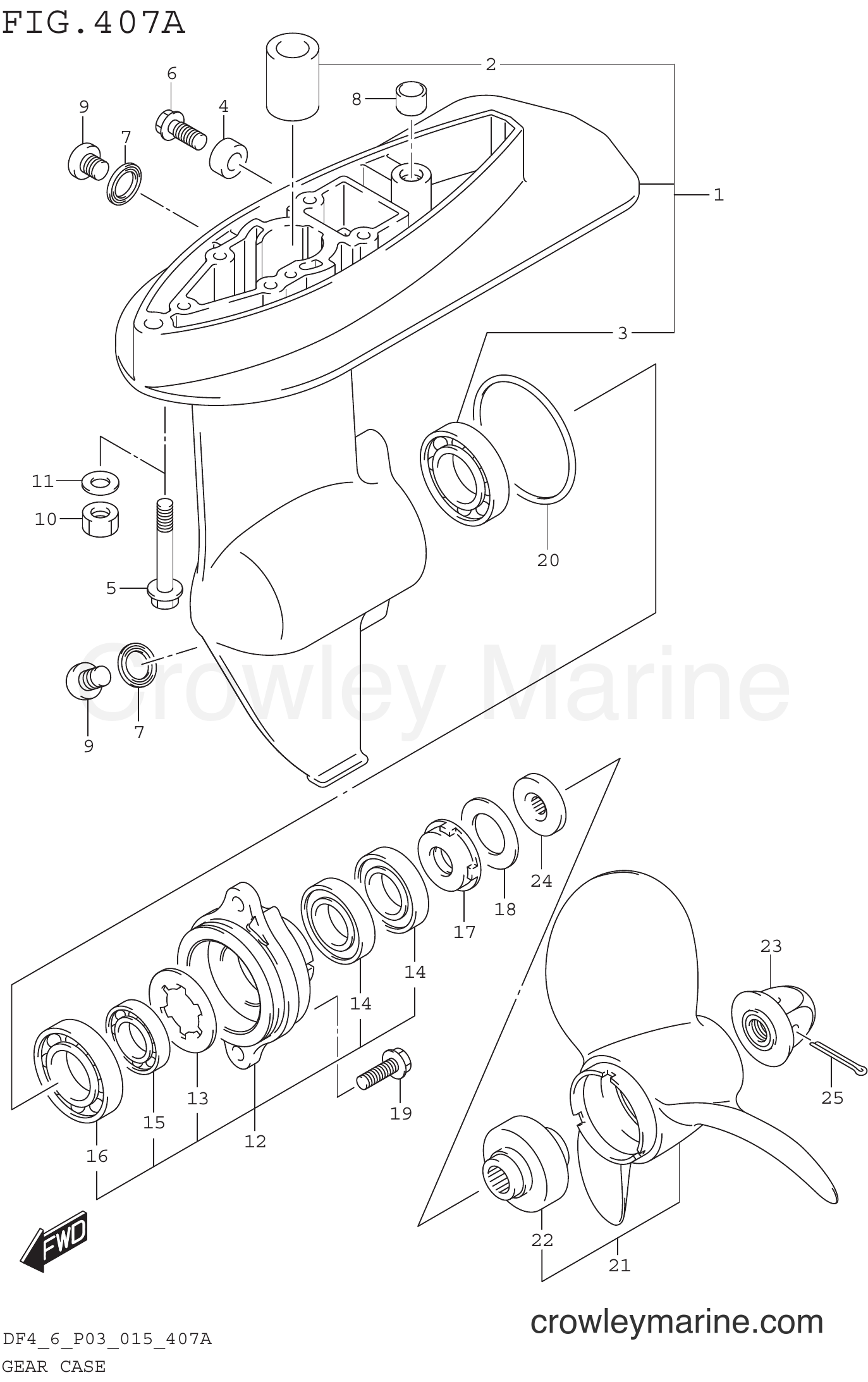 Suzuki Marine DF6 510001~ - GEAR CASE