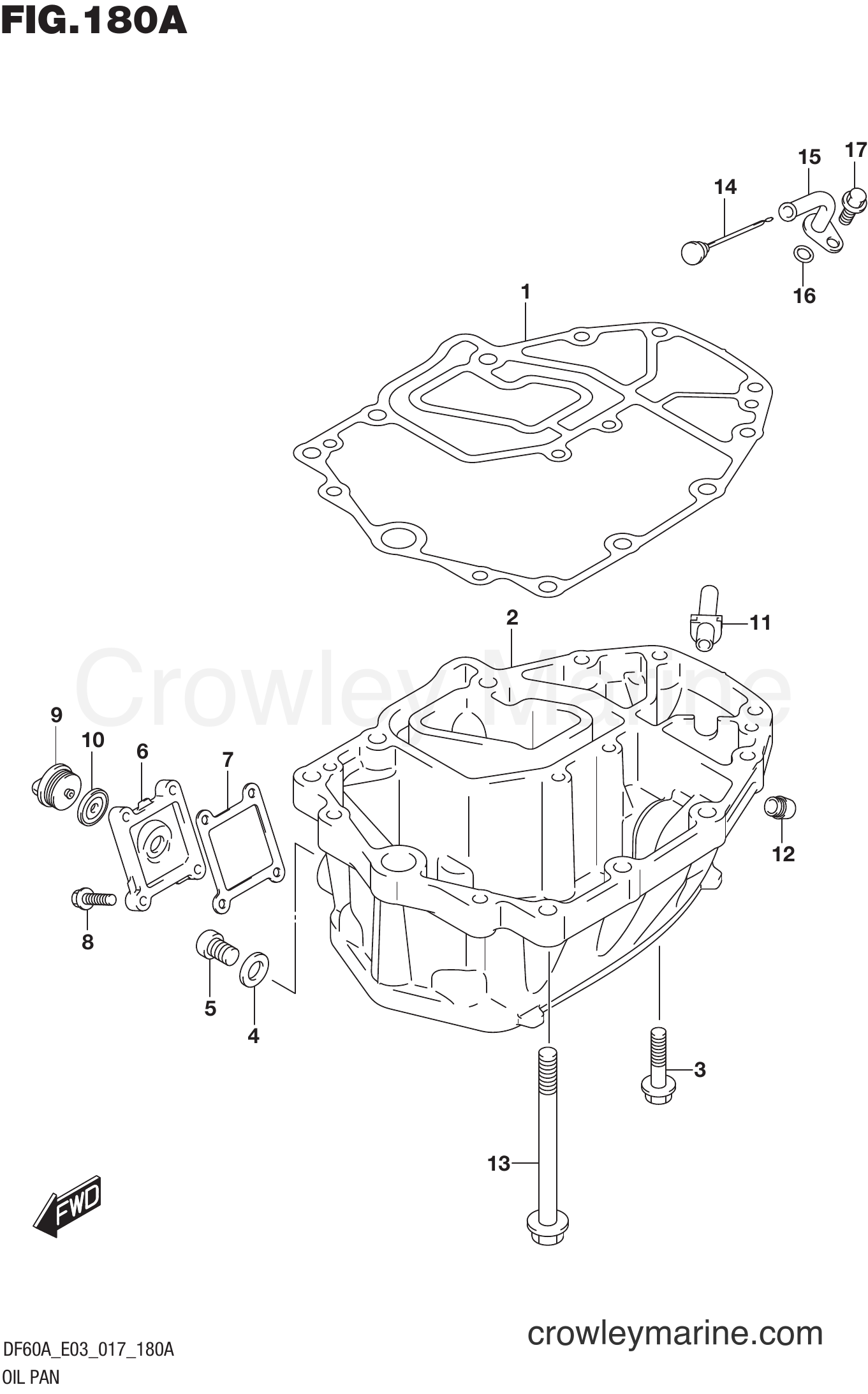 Suzuki Marine DF60A 710001~ - OIL PAN (DF40A E03)