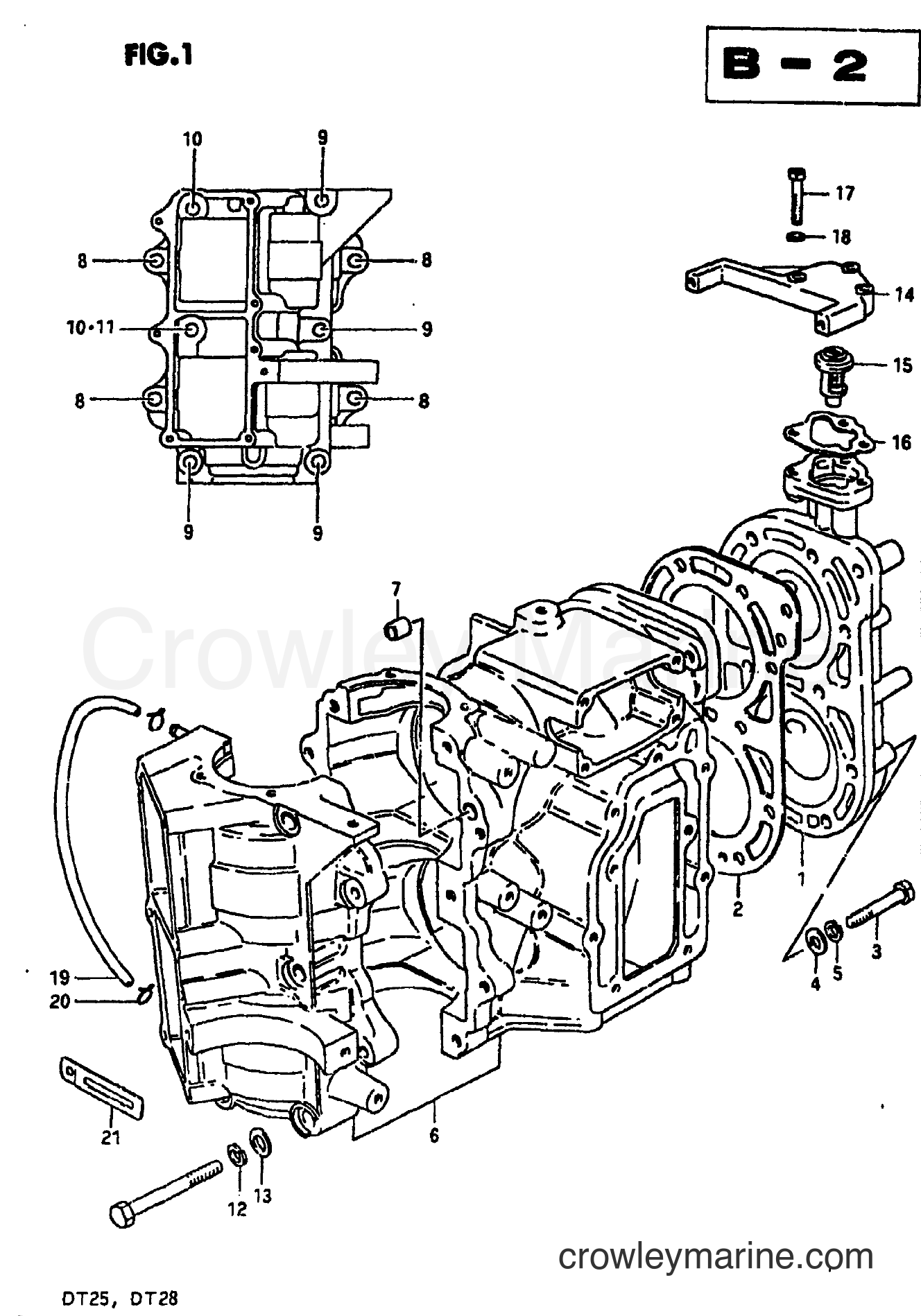 Suzuki Marine DT25P - CYLINDER