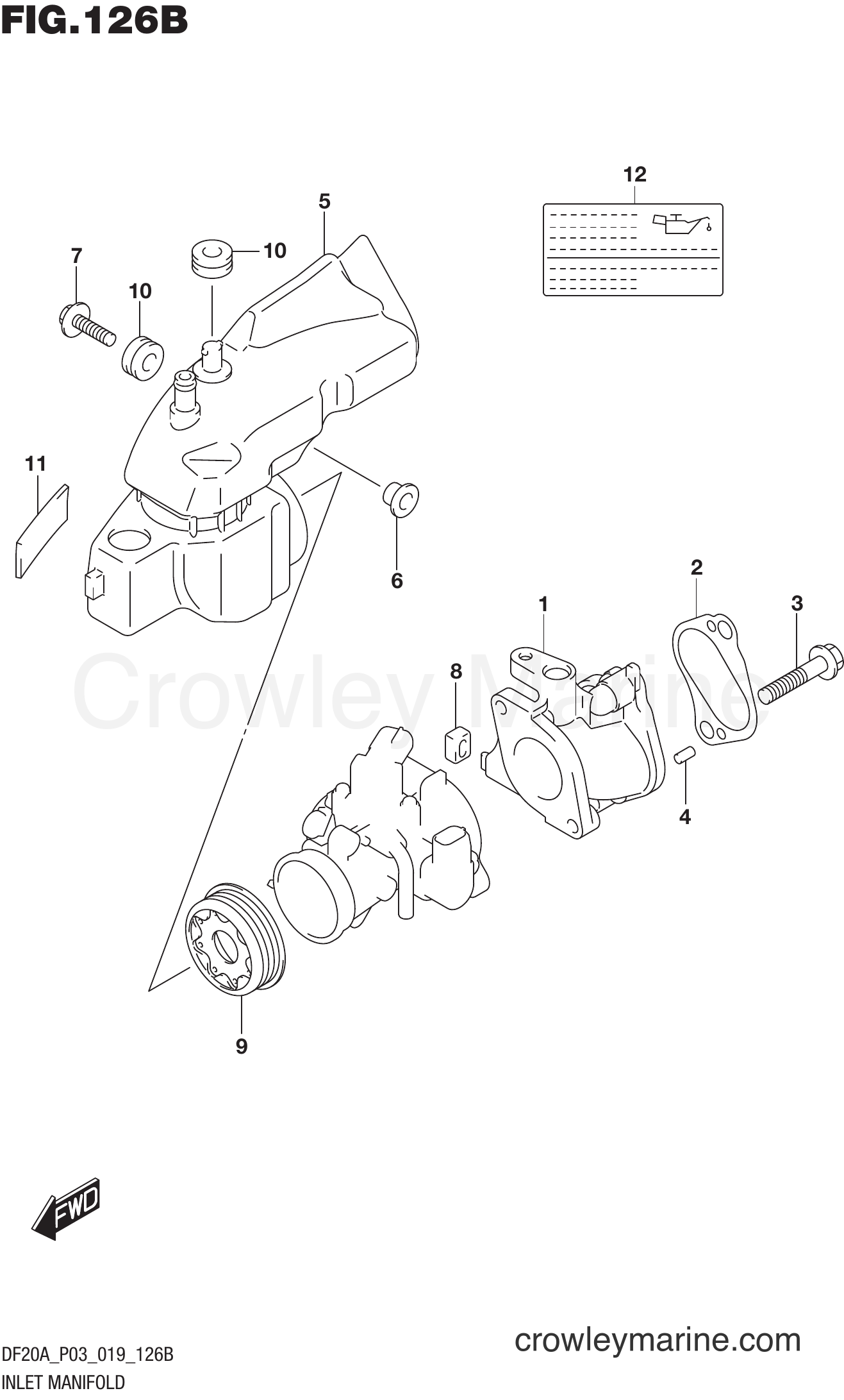 Suzuki Marine DF20A 910001~ - INLET MANIFOLD (DF15A)(DF15ATH)