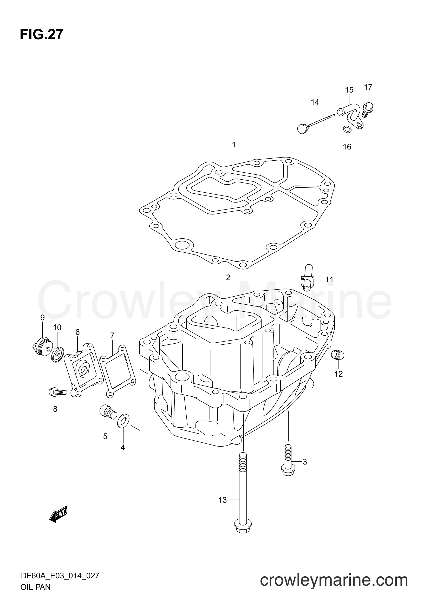 Suzuki Marine DF60A 410001~ - OIL PAN
