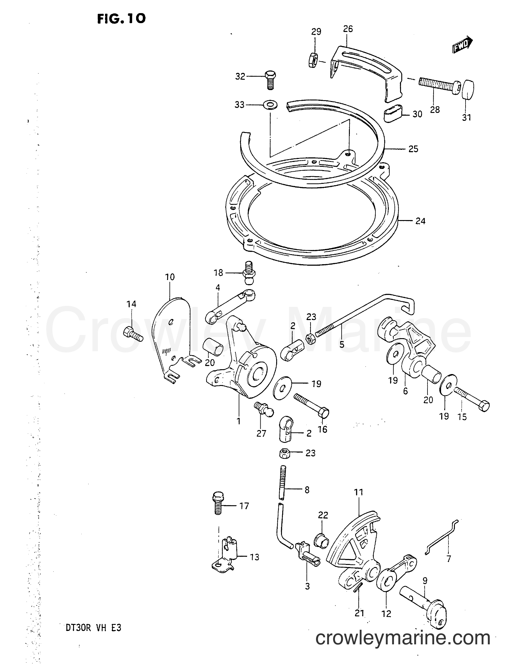 Suzuki Marine DT30 - THROTTLE CONTROL