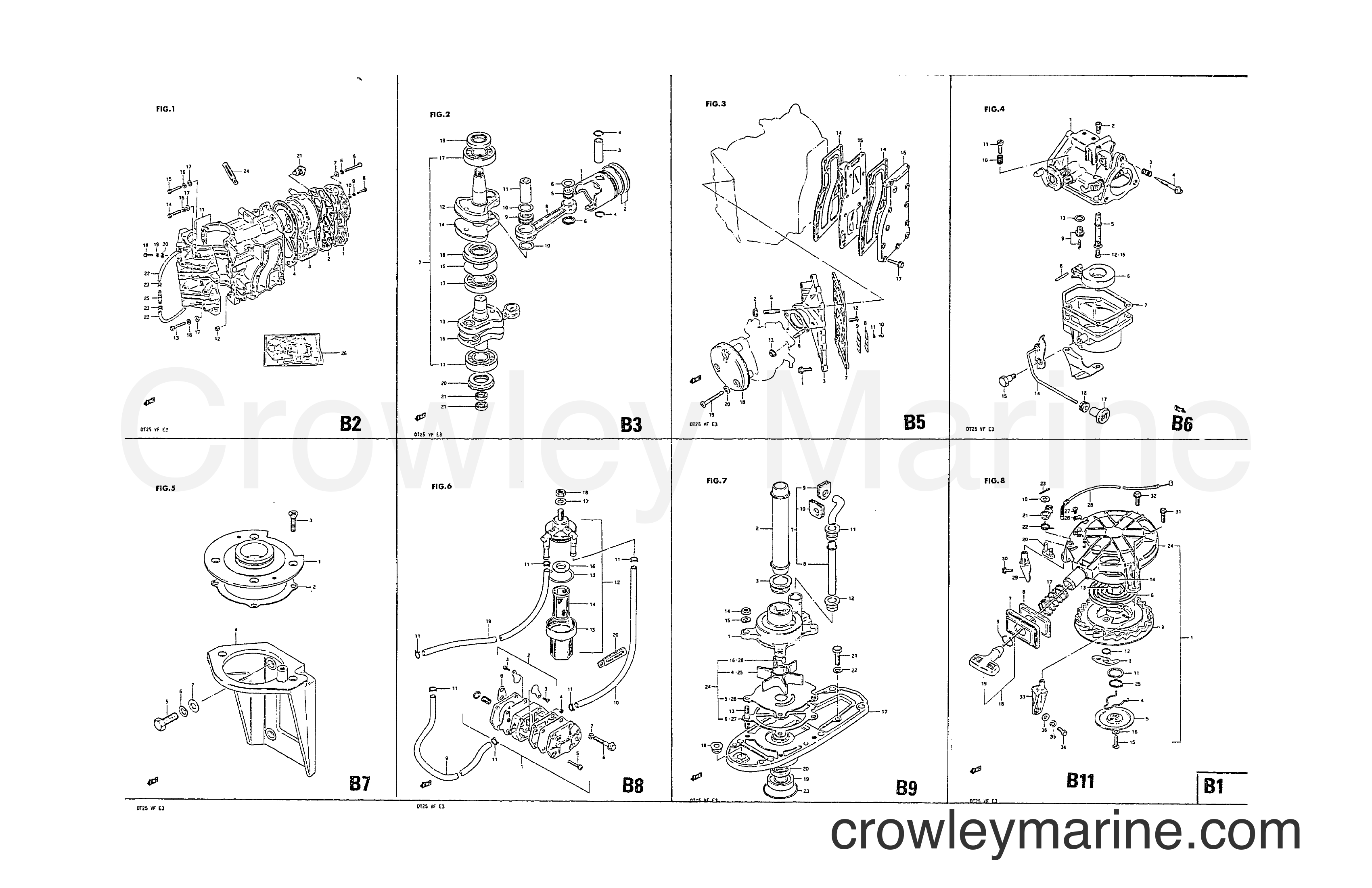 Suzuki Marine DT25 - VISUAL INDEX