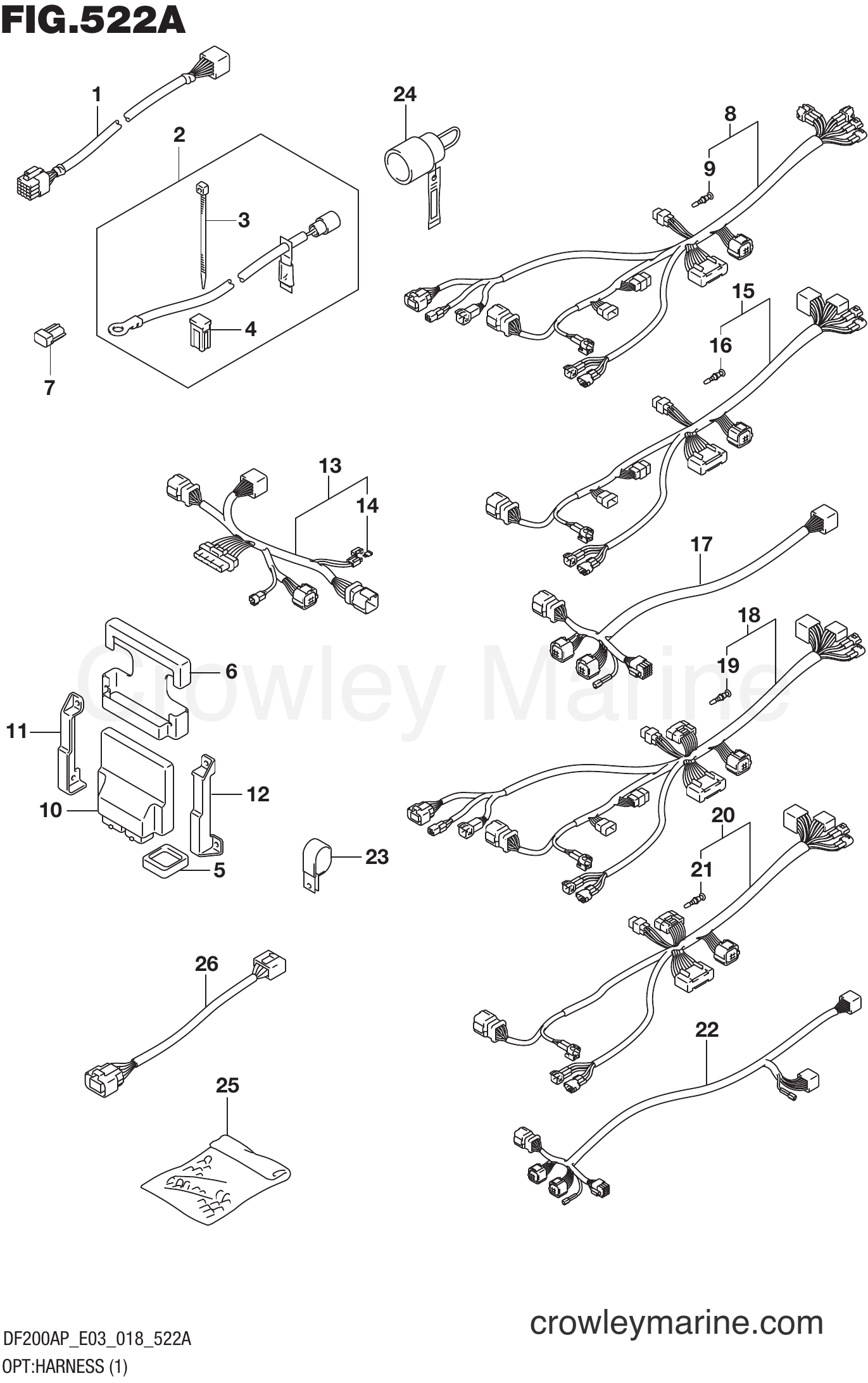 Suzuki Marine DF175AP 810001~ - OPT:HARNESS (1)