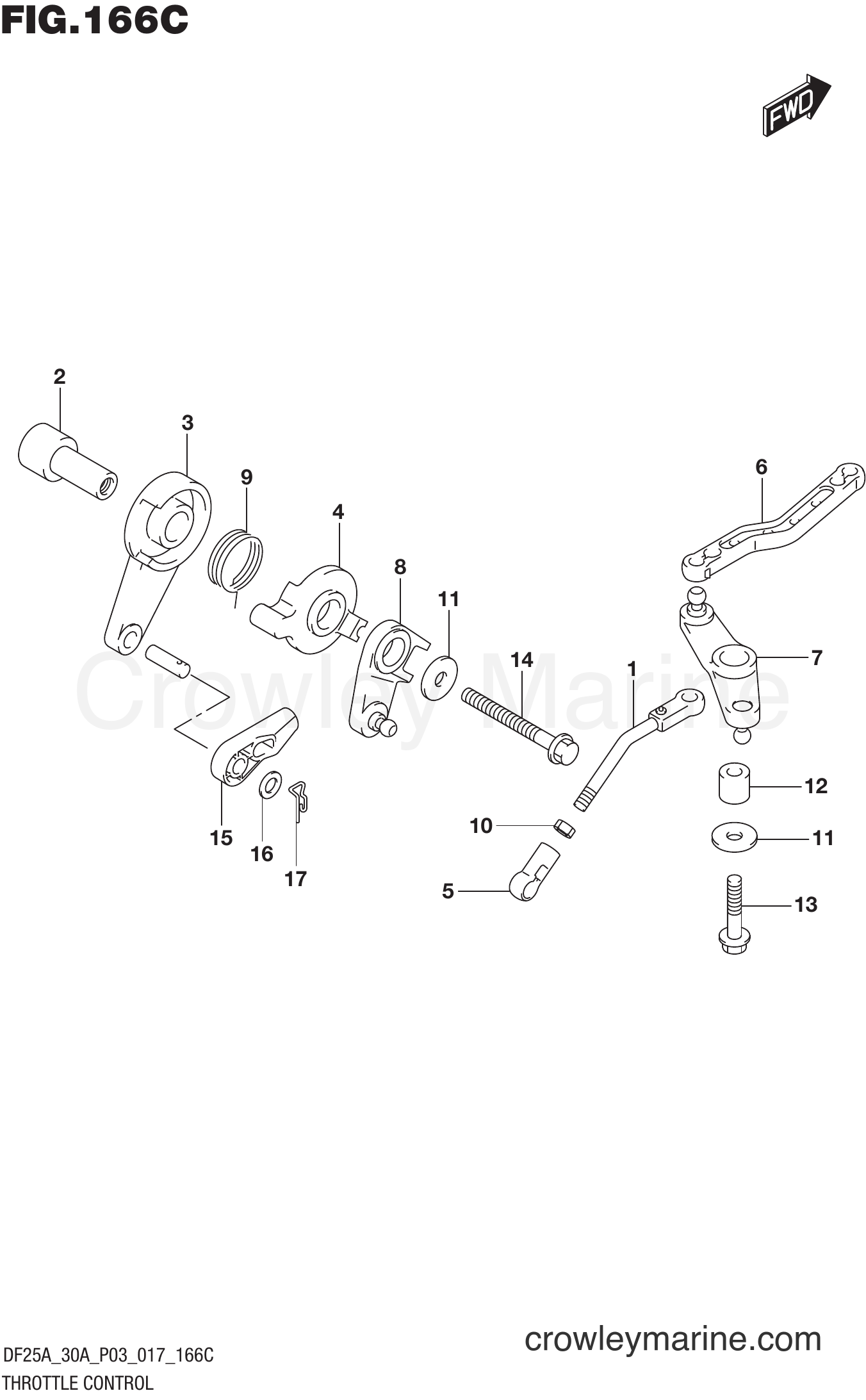 Suzuki Marine DF30A 710001~ - THROTTLE CONTROL (DF25AT P03)