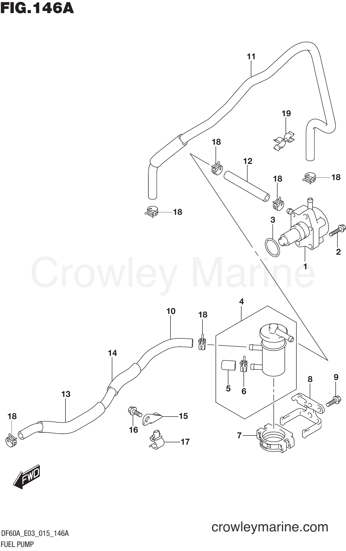 Suzuki Marine DF60AT 510001~ - FUEL PUMP